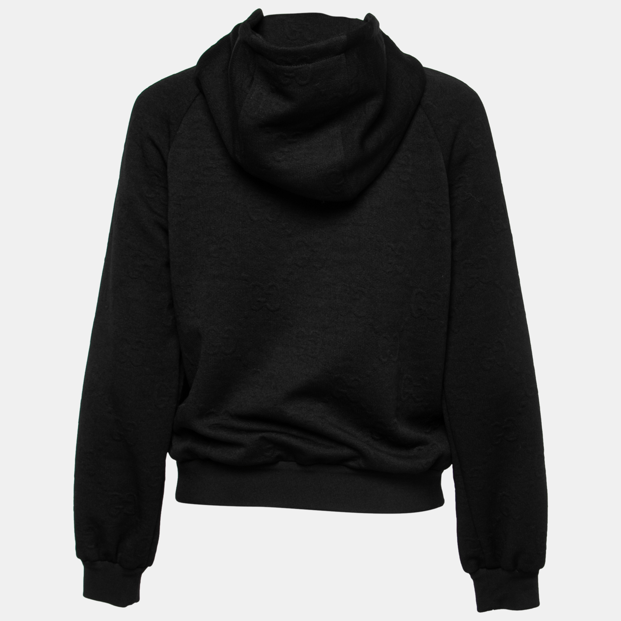 

Gucci Black GG Jacquard Jersey Zip-Front Jacket
