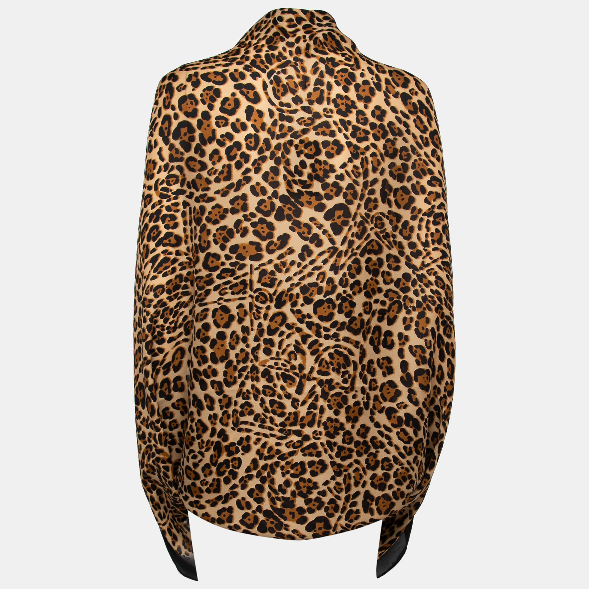 

Gucci Brown/Black Animal Print Silk Shrug