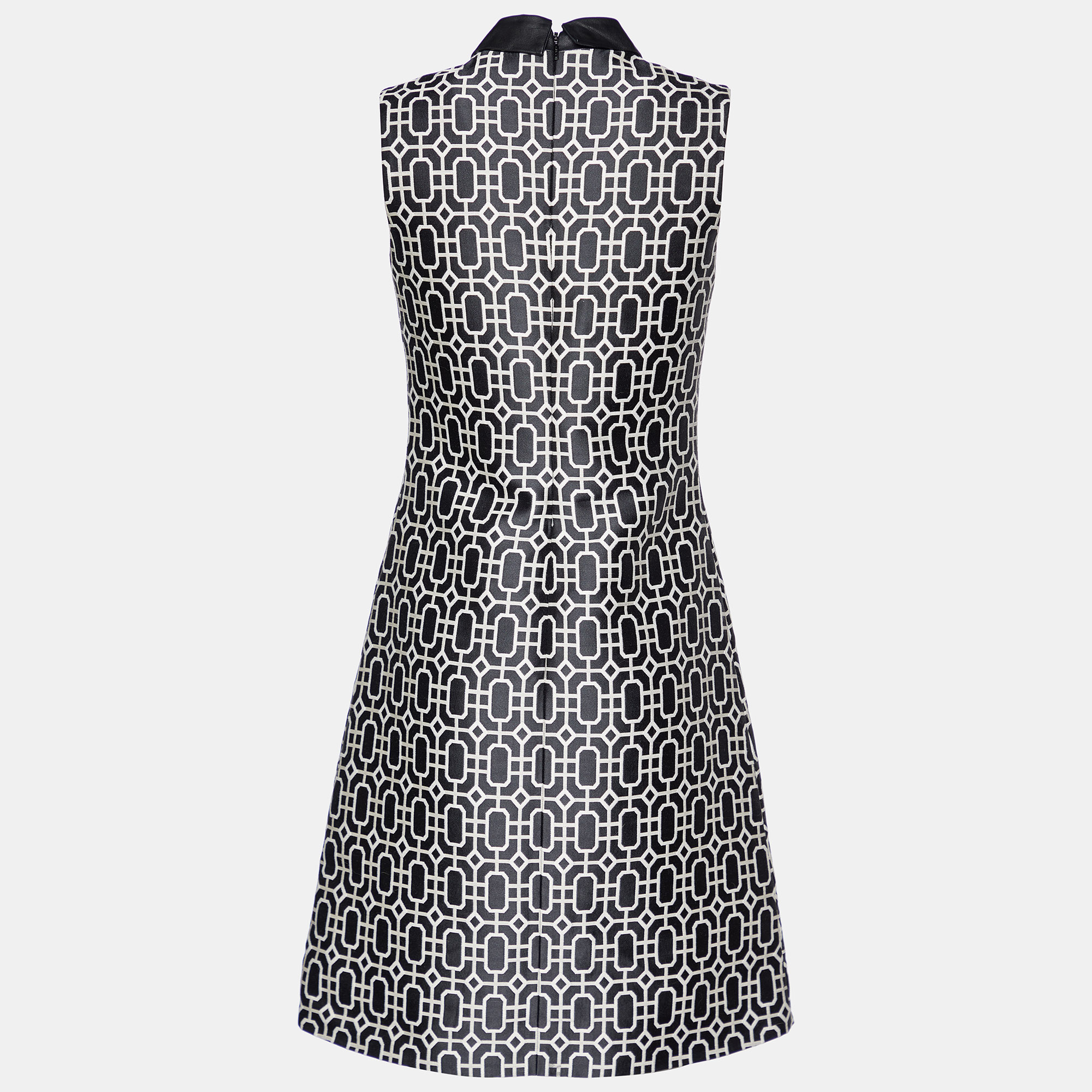 

Gucci Black Octagonal Jacquard Wool Blend Sheath Dress