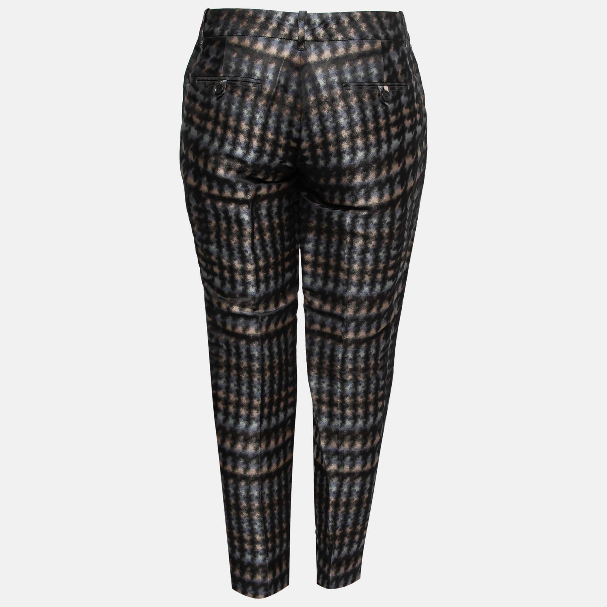 

Gucci Black Multicolor Printed Silk Tapered Trousers