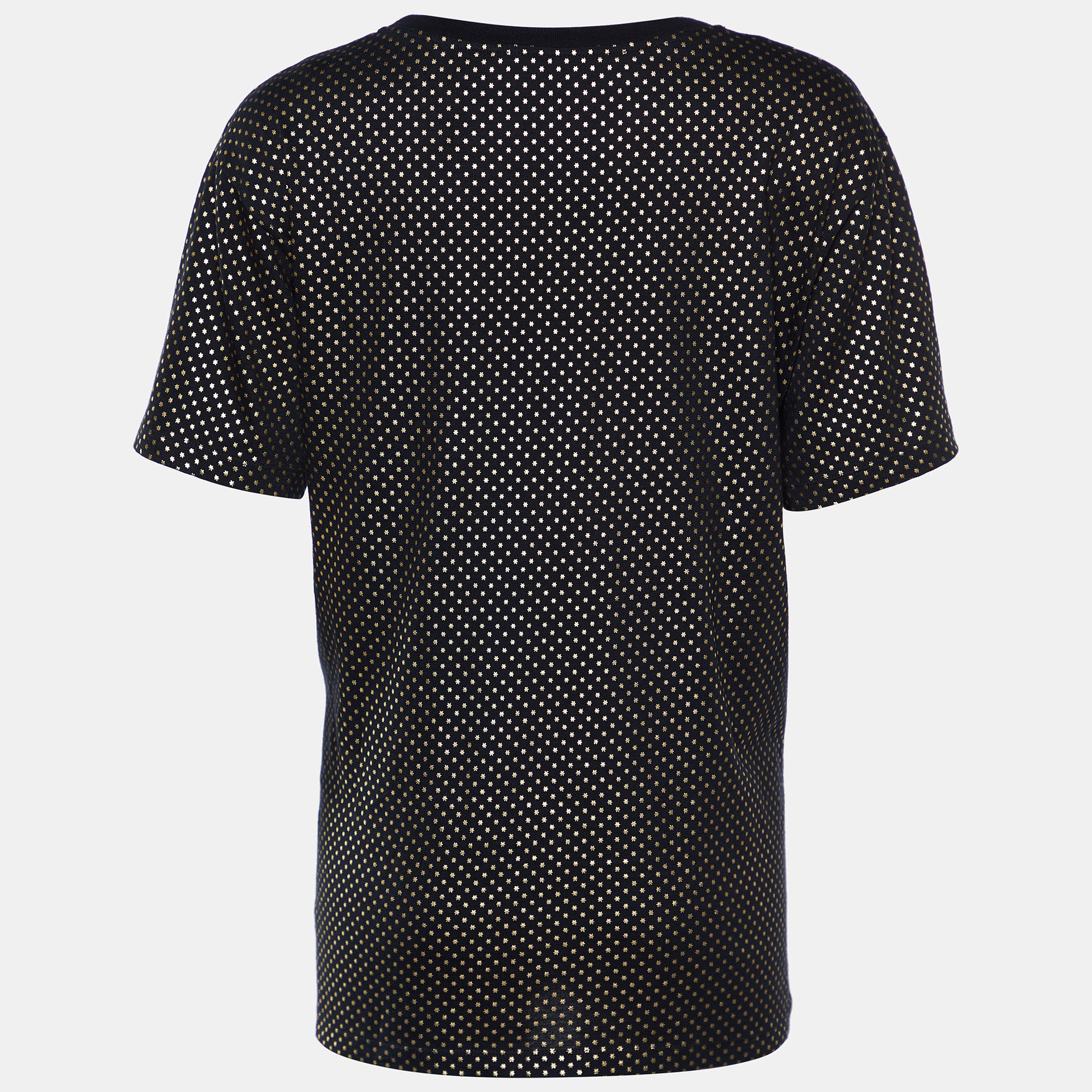 

Gucci Black Star Guccy Printed Cotton Knit Oversized T-Shirt