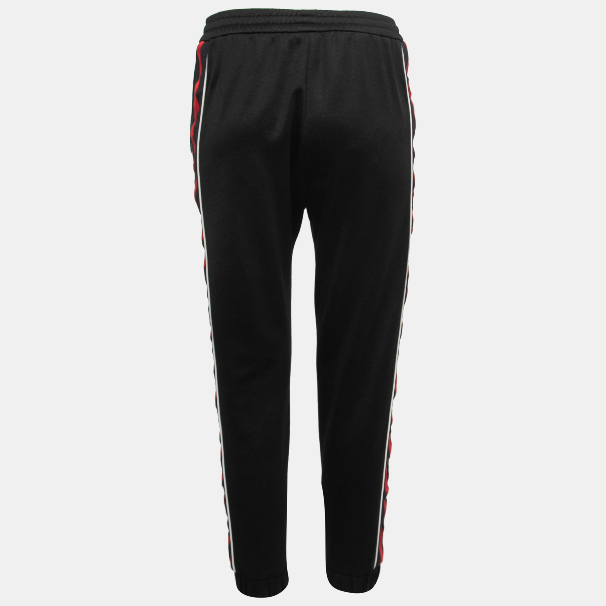 

Gucci Black Technical Jersey Stripe Detail Track Pants