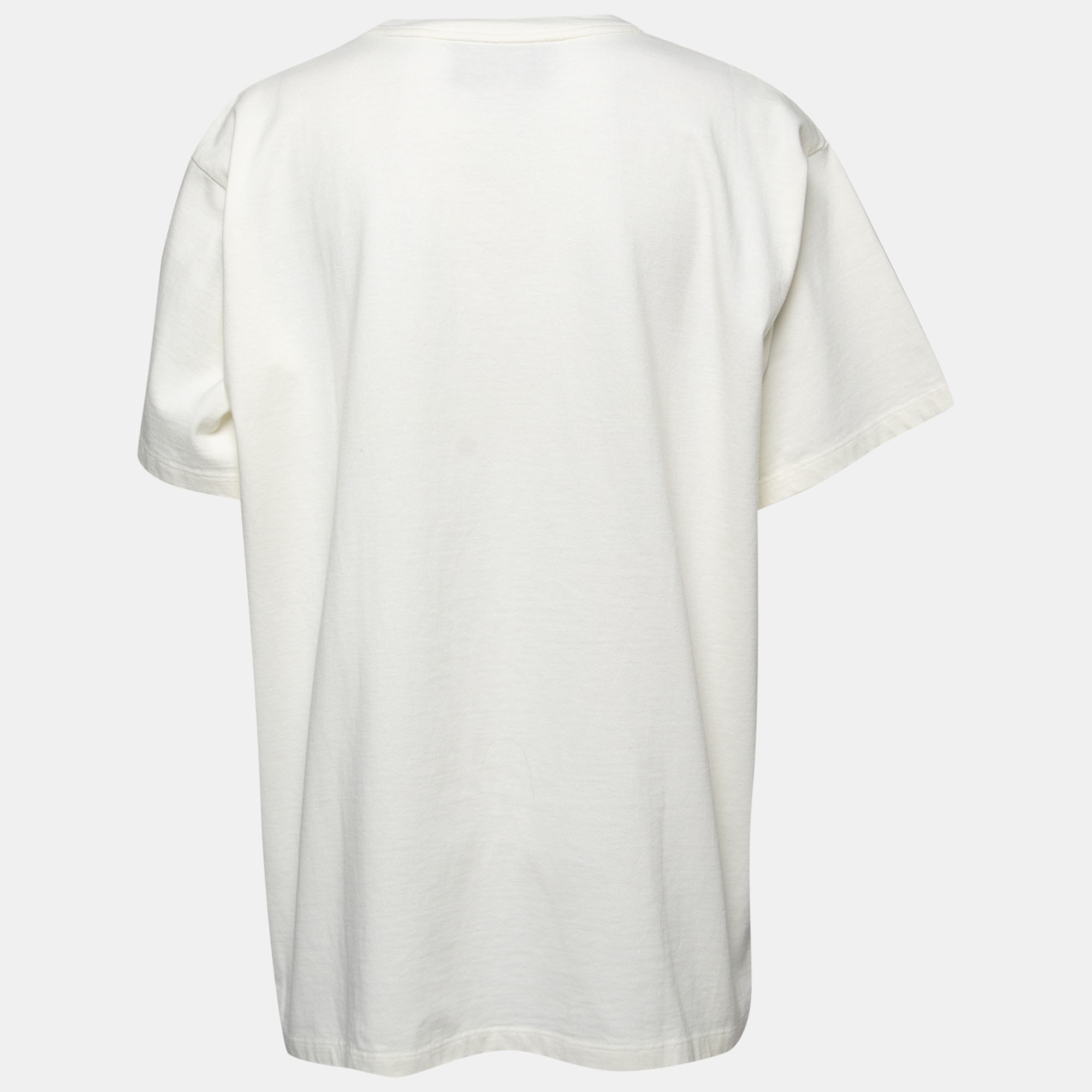 

Gucci Cream Cotton Original Gucci Logo T-Shirt