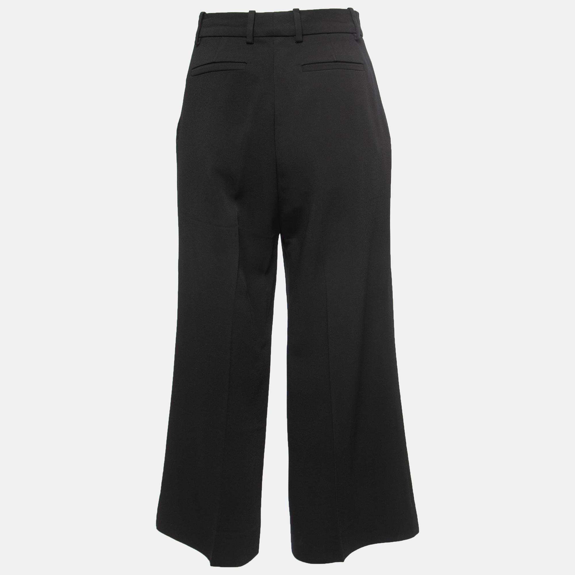 

Gucci Black Crepe Tailored Flared Trousers