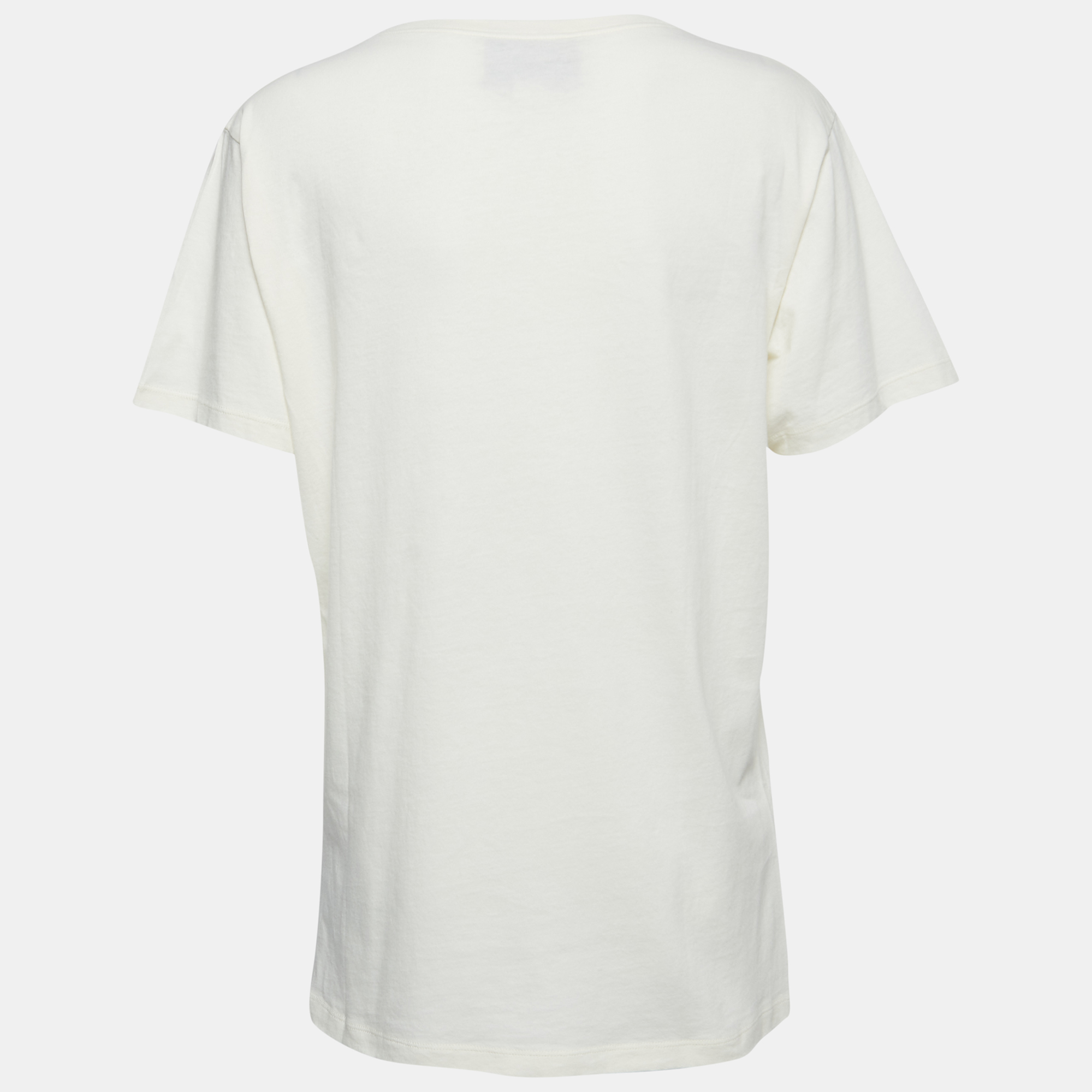 

Gucci Cream Cotton Cities Print T-Shirt