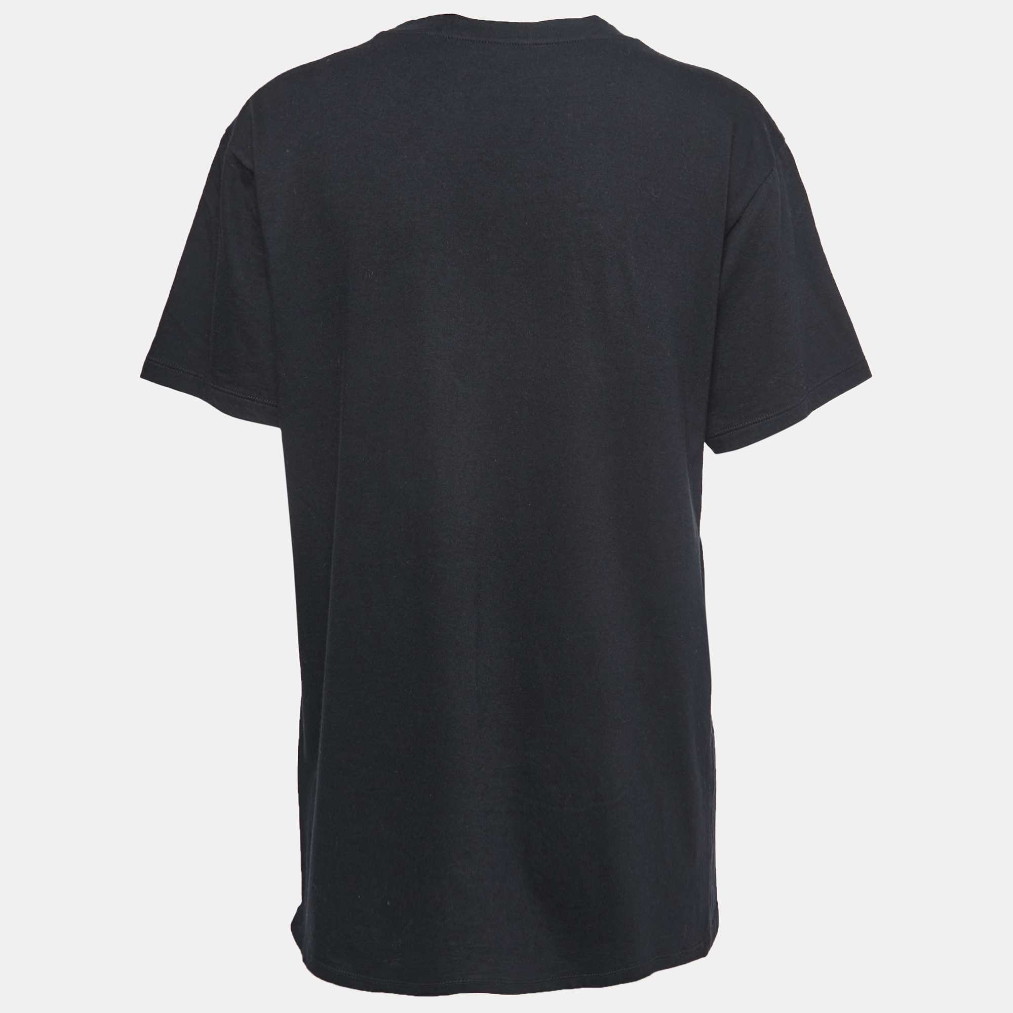 

Gucci Black Cotton Tiger Print Embellished T-Shirt