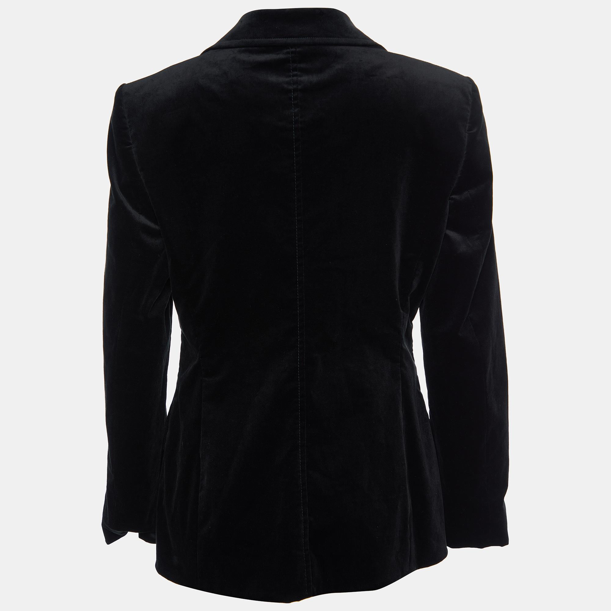 

Gucci Black Velvet Button Front Blazer