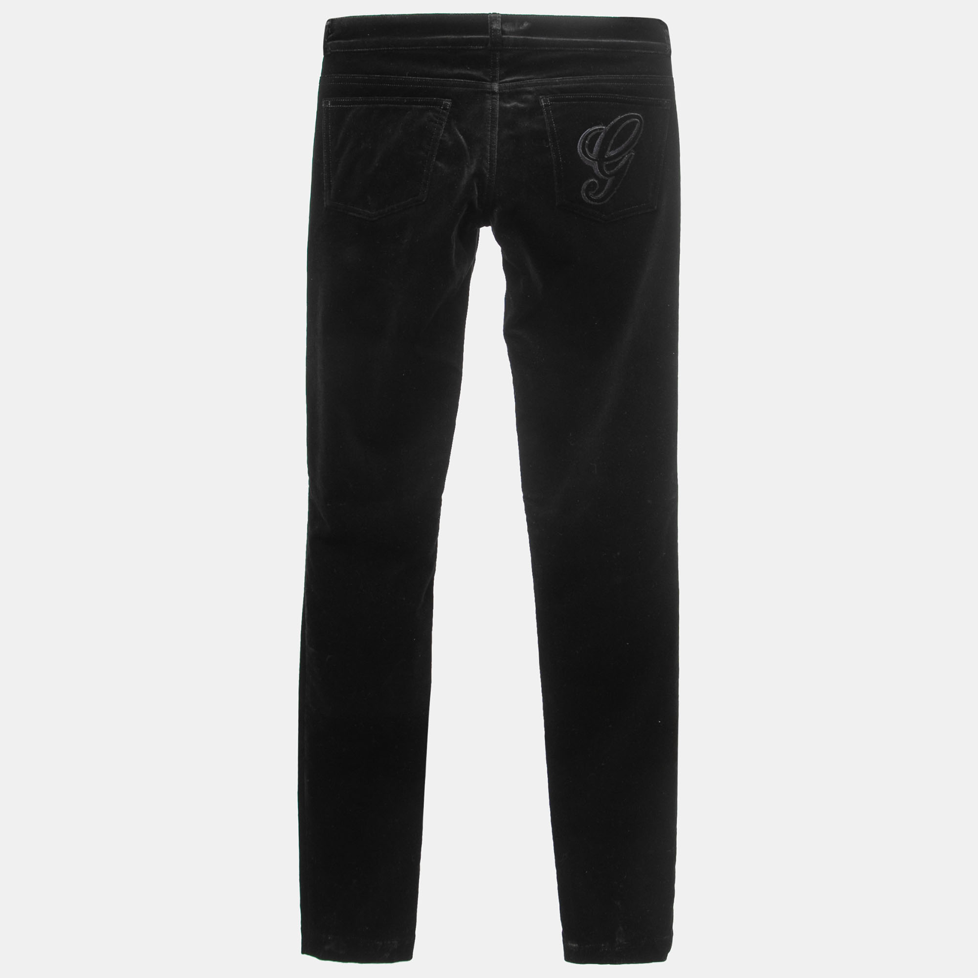 

Gucci Black Velvet Skinny Jeans  Waist 30