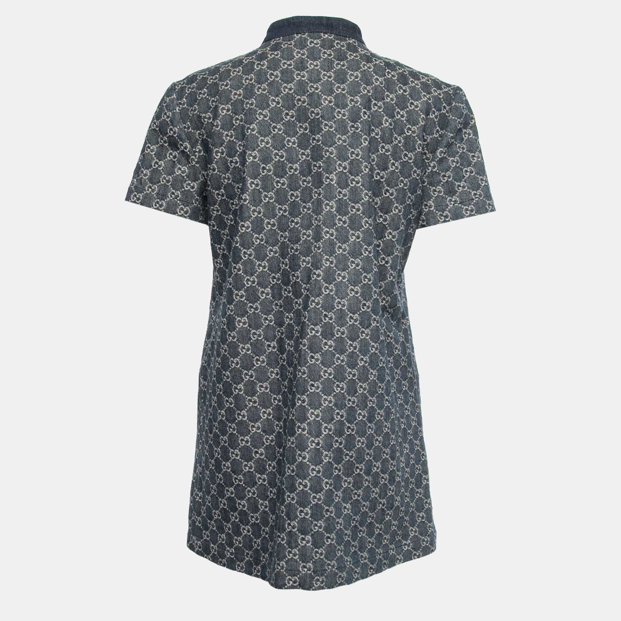 

Gucci Blue GG Supreme Denim Mini Dress