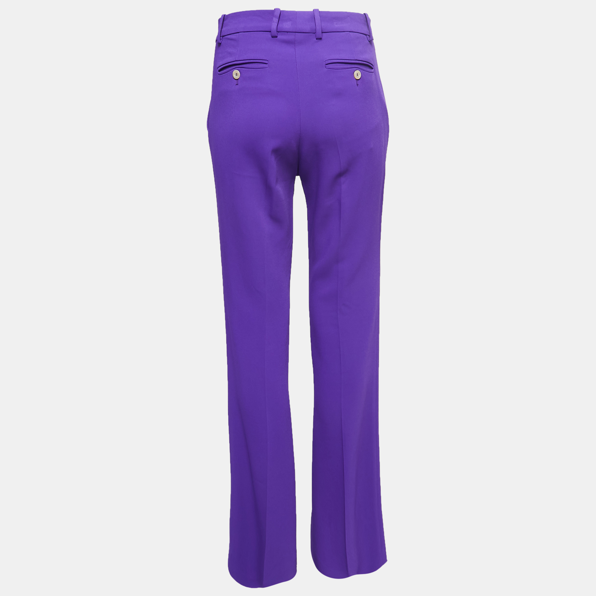 

Gucci Purple Crepe Wide-Leg Trousers