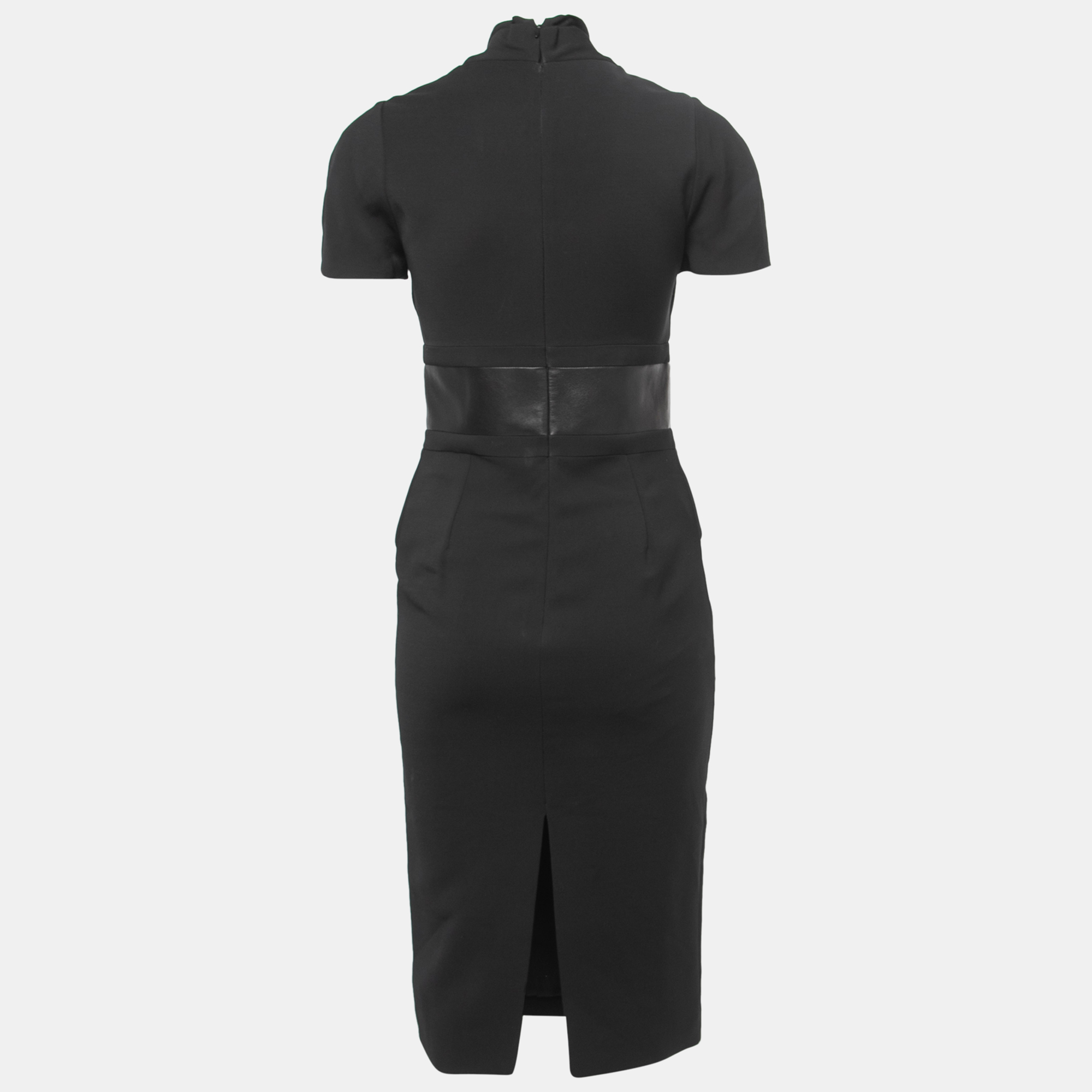 

Gucci Black Crepe High Neck Midi Dress