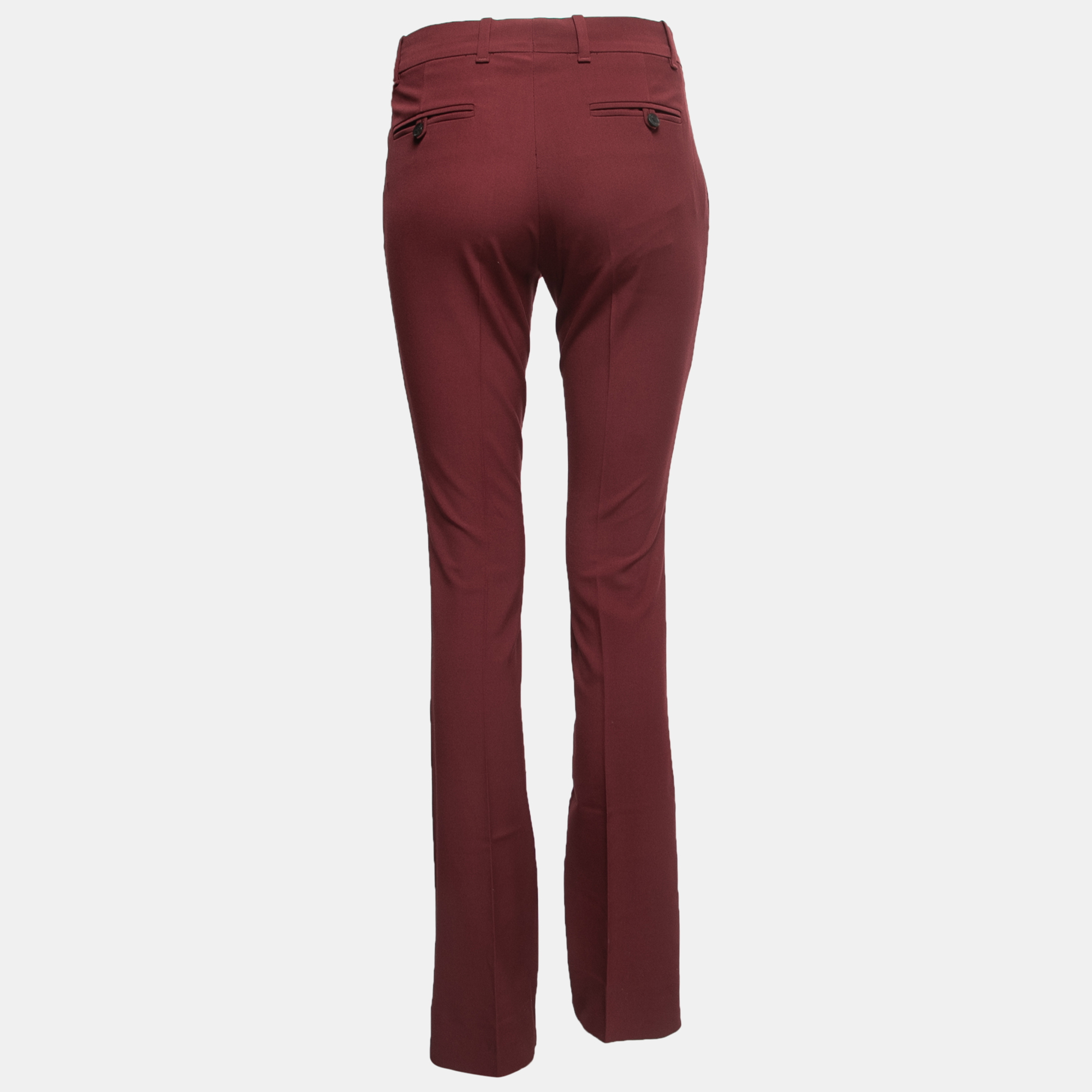 

Gucci Burgundy Wool Flared Trousers