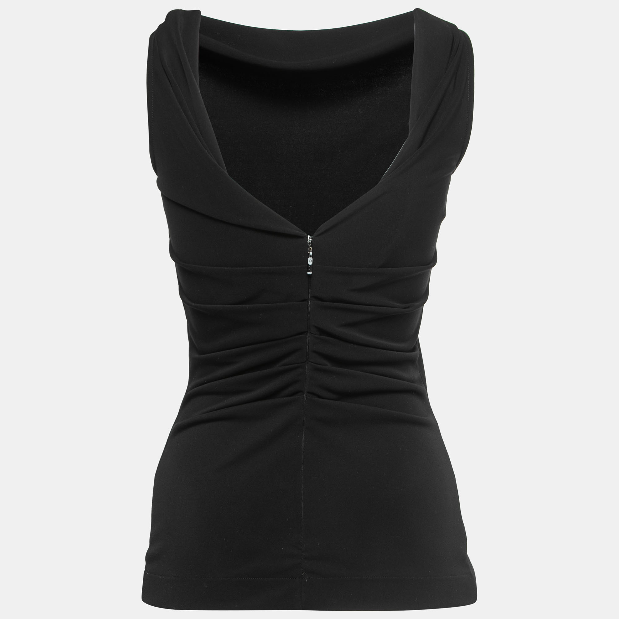 

Gucci Black Jersey Cowl Neck Sleeveless Top