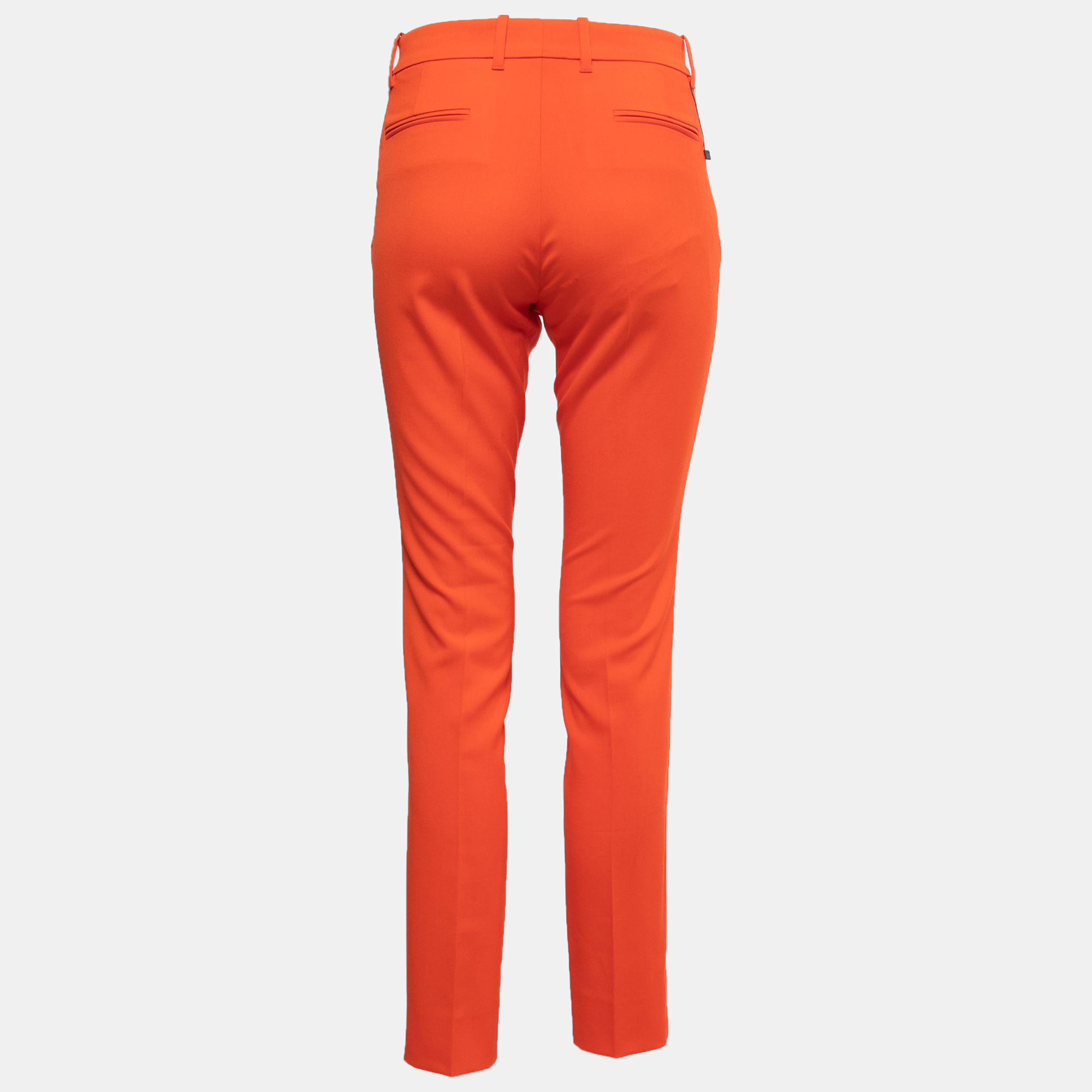 

Gucci Orange Wool Straight Leg Trousers