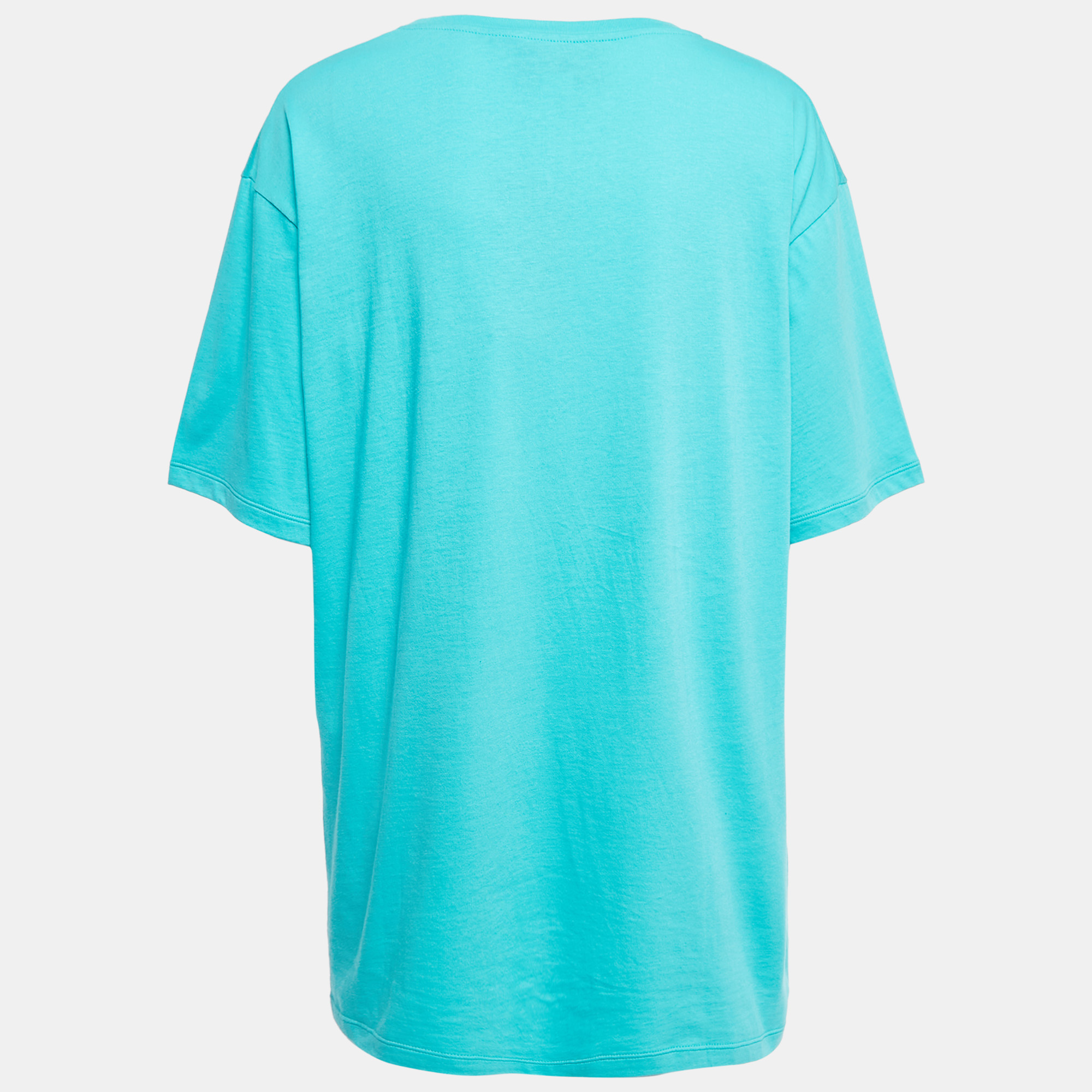 

Gucci Green Logo Print Cotton Crew Neck Half Sleeve T-Shirt