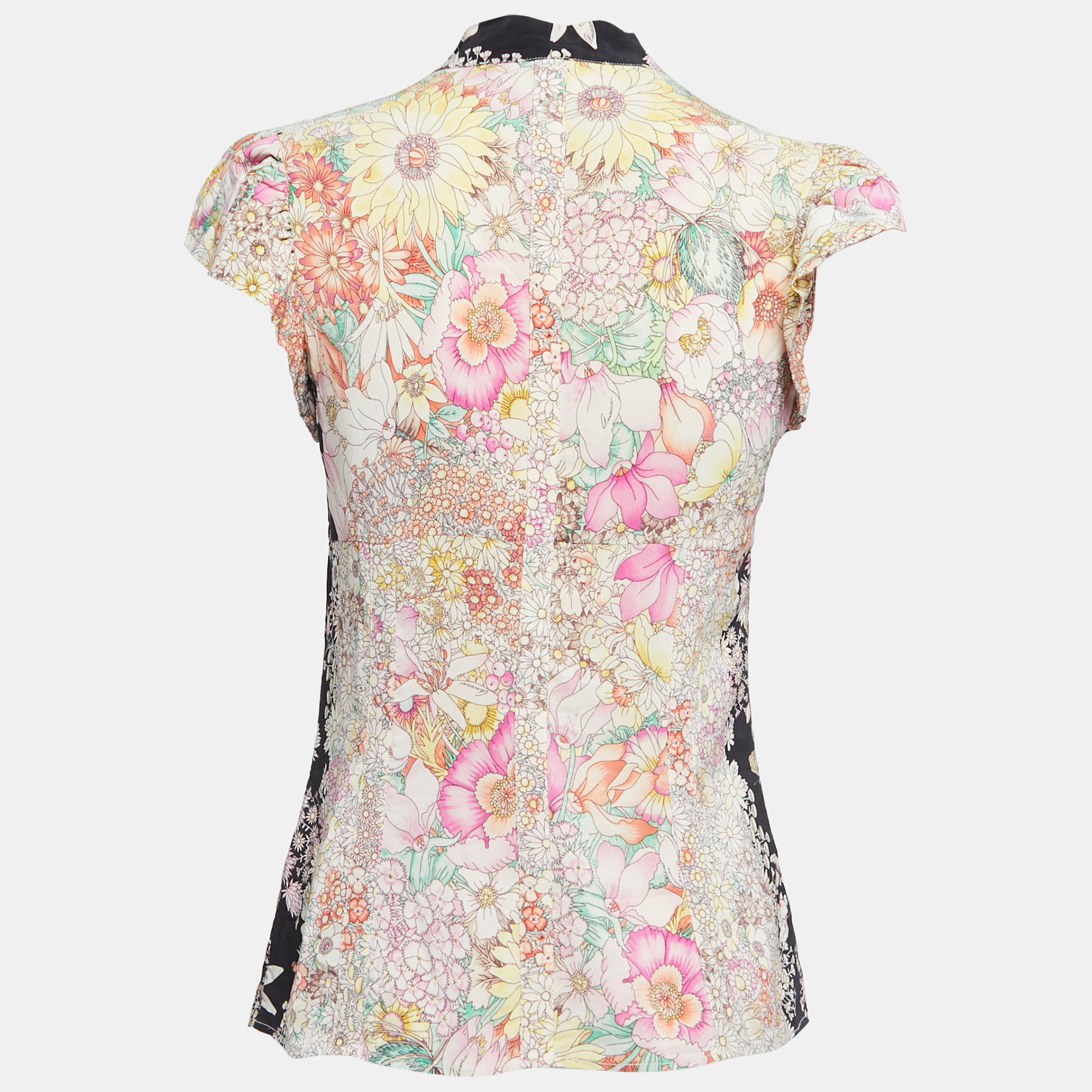 

Gucci Multicolor Floral Printed Ruffled Top