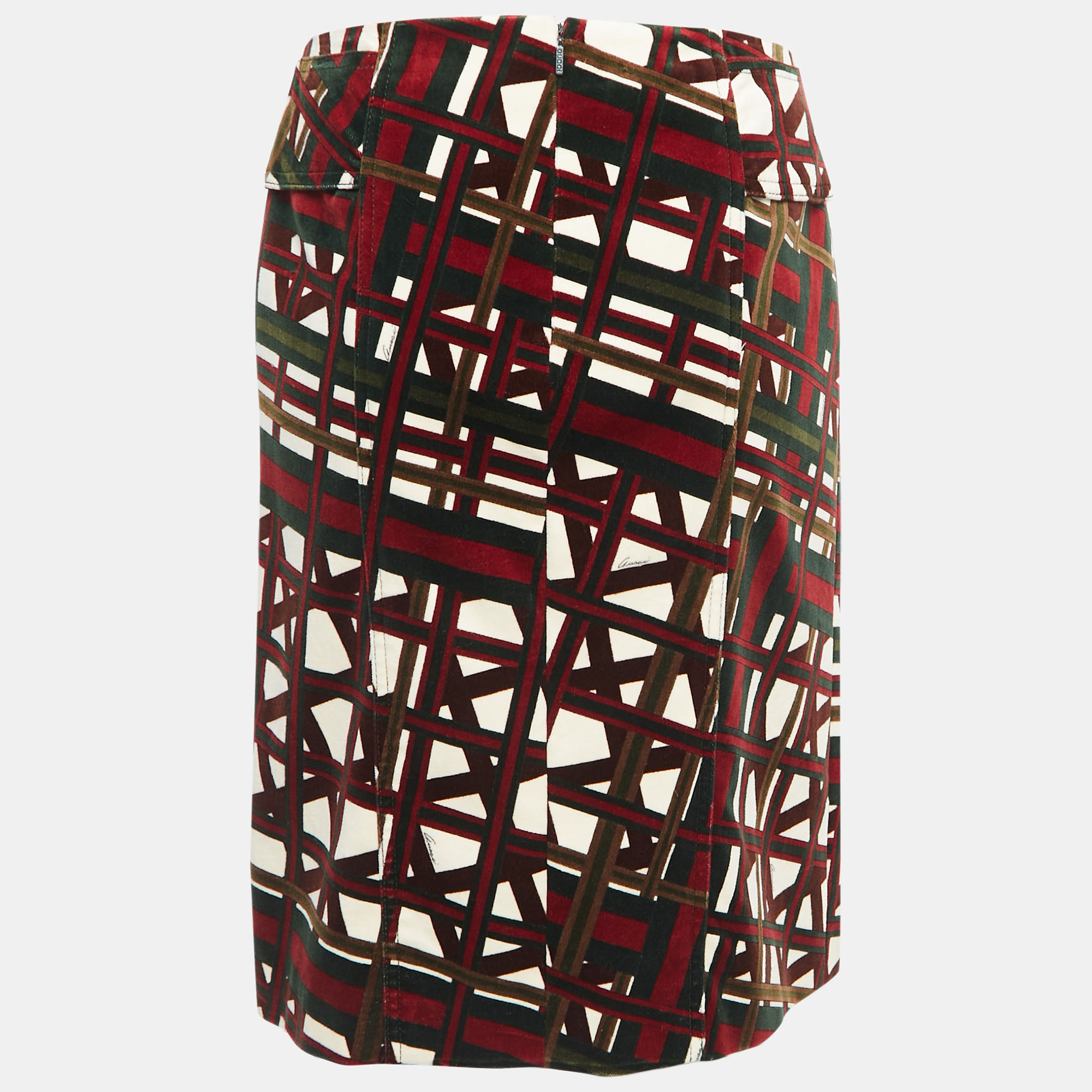 

Gucci Multicolor Printed Velvet Knee-Length Skirt