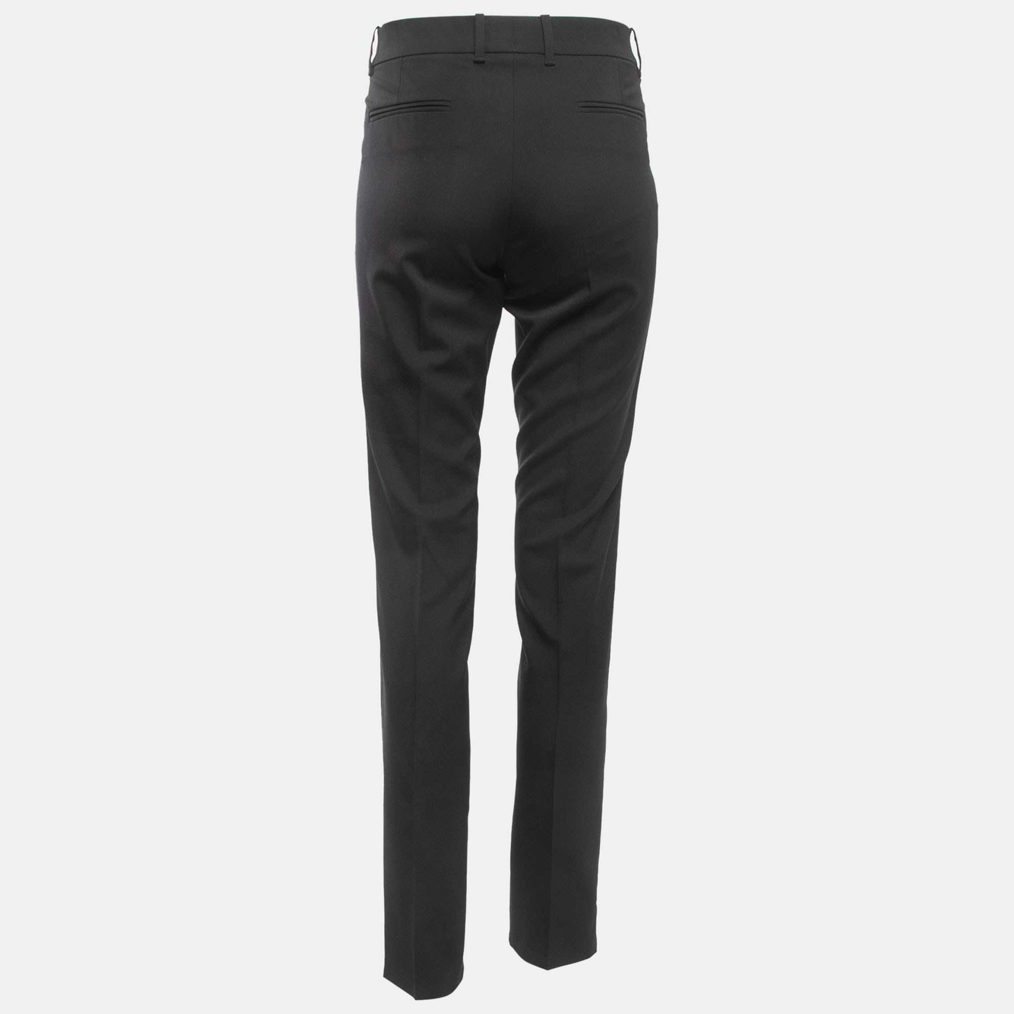 

Gucci Black Wool Side Stripe Detail Tapered Trousers