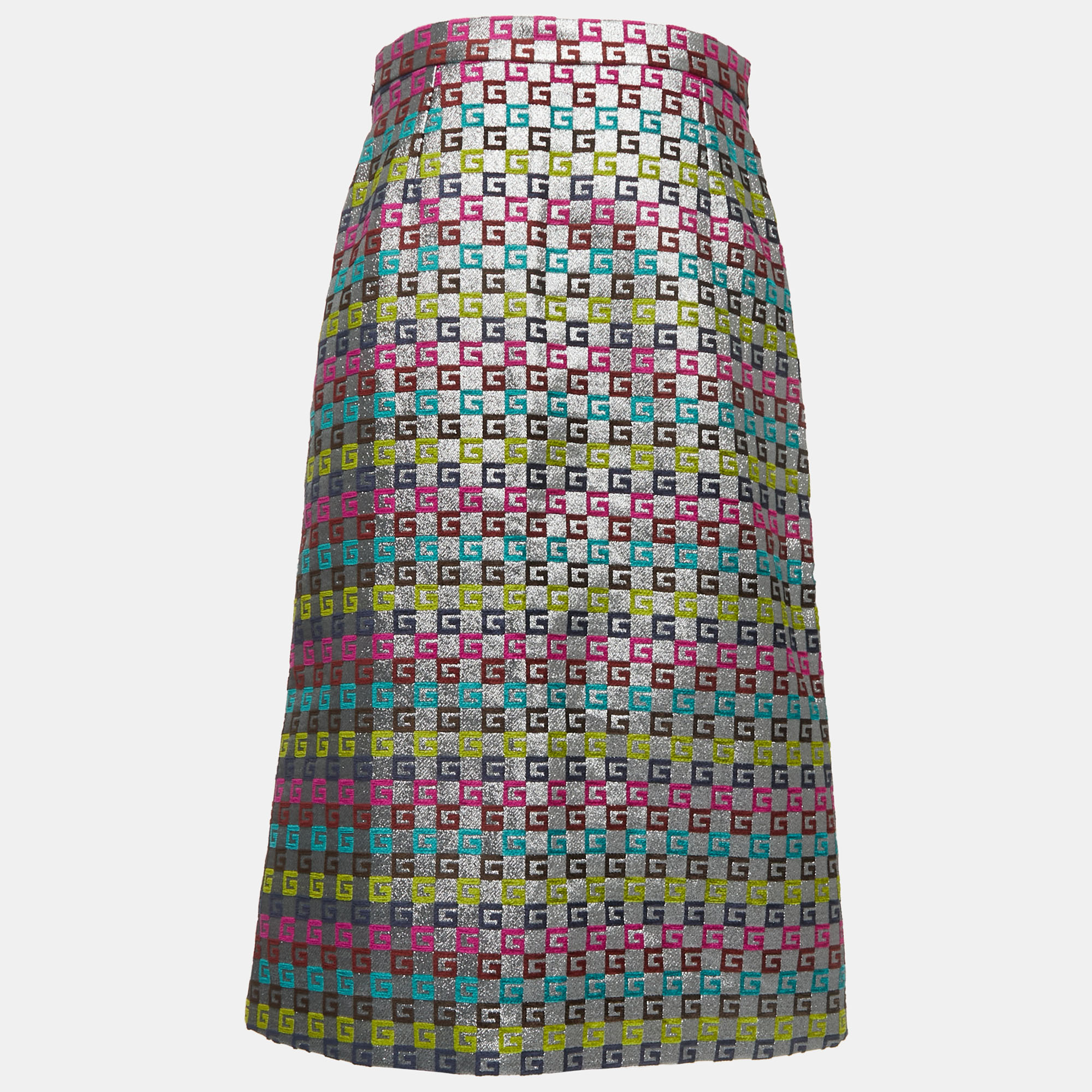 

Gucci Metallic G Patterned Jacquard Midi Skirt