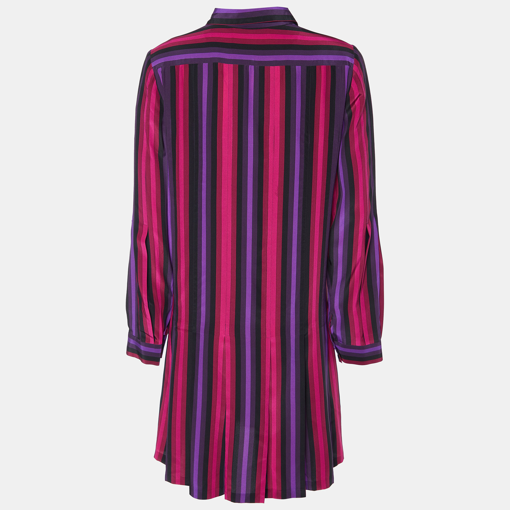 

Gucci Purple Striped Silk Shift Dress