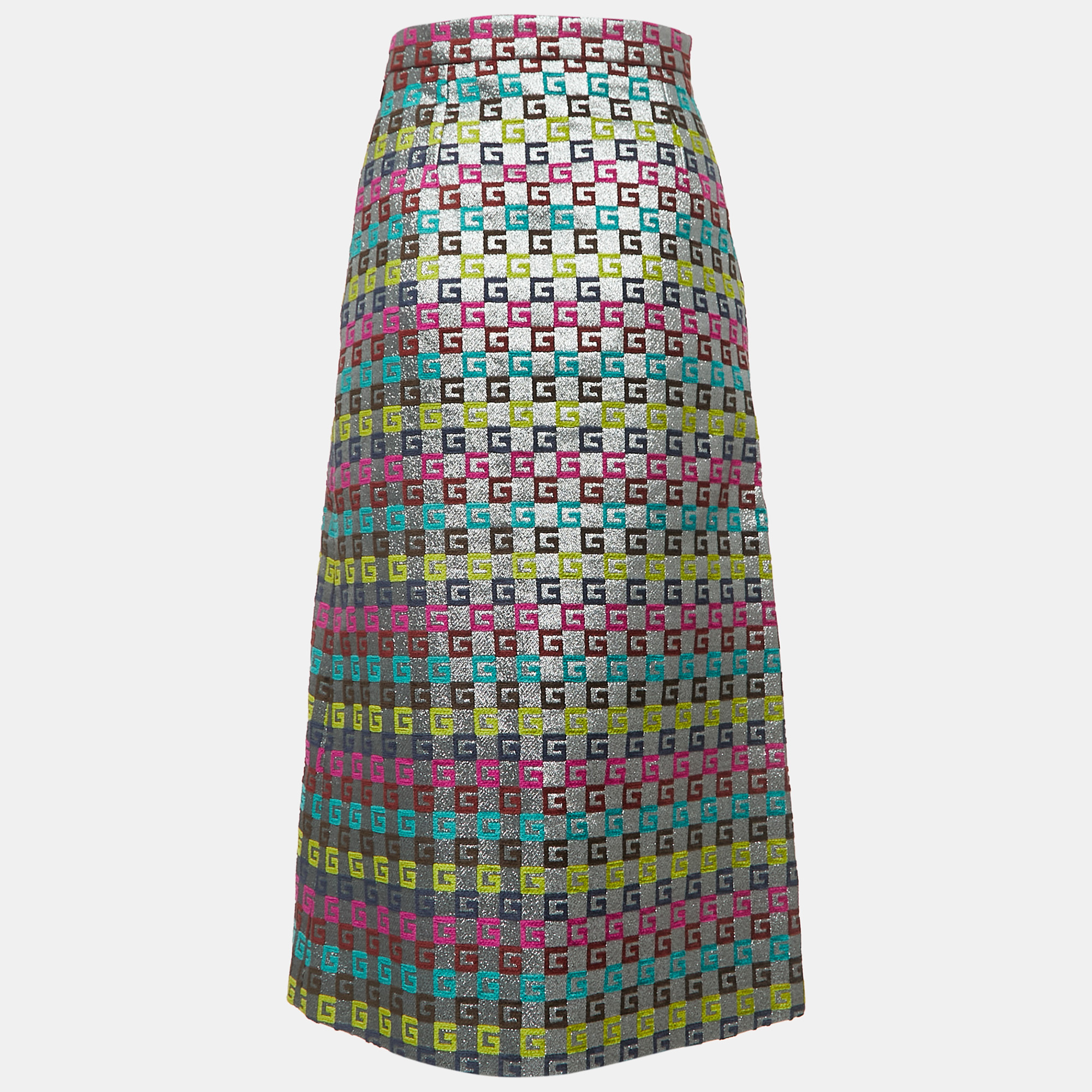 

Gucci Multicolor G Patterned Jacquard Midi Skirt