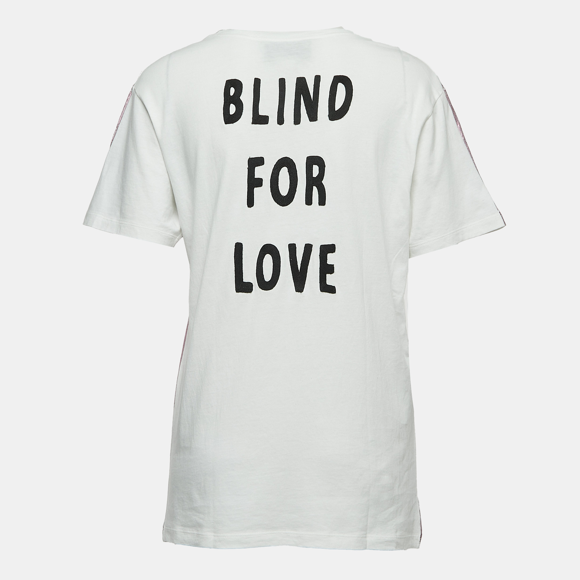 

Gucci Pink/White Logo Print Cotton Half Sleeve T-Shirt