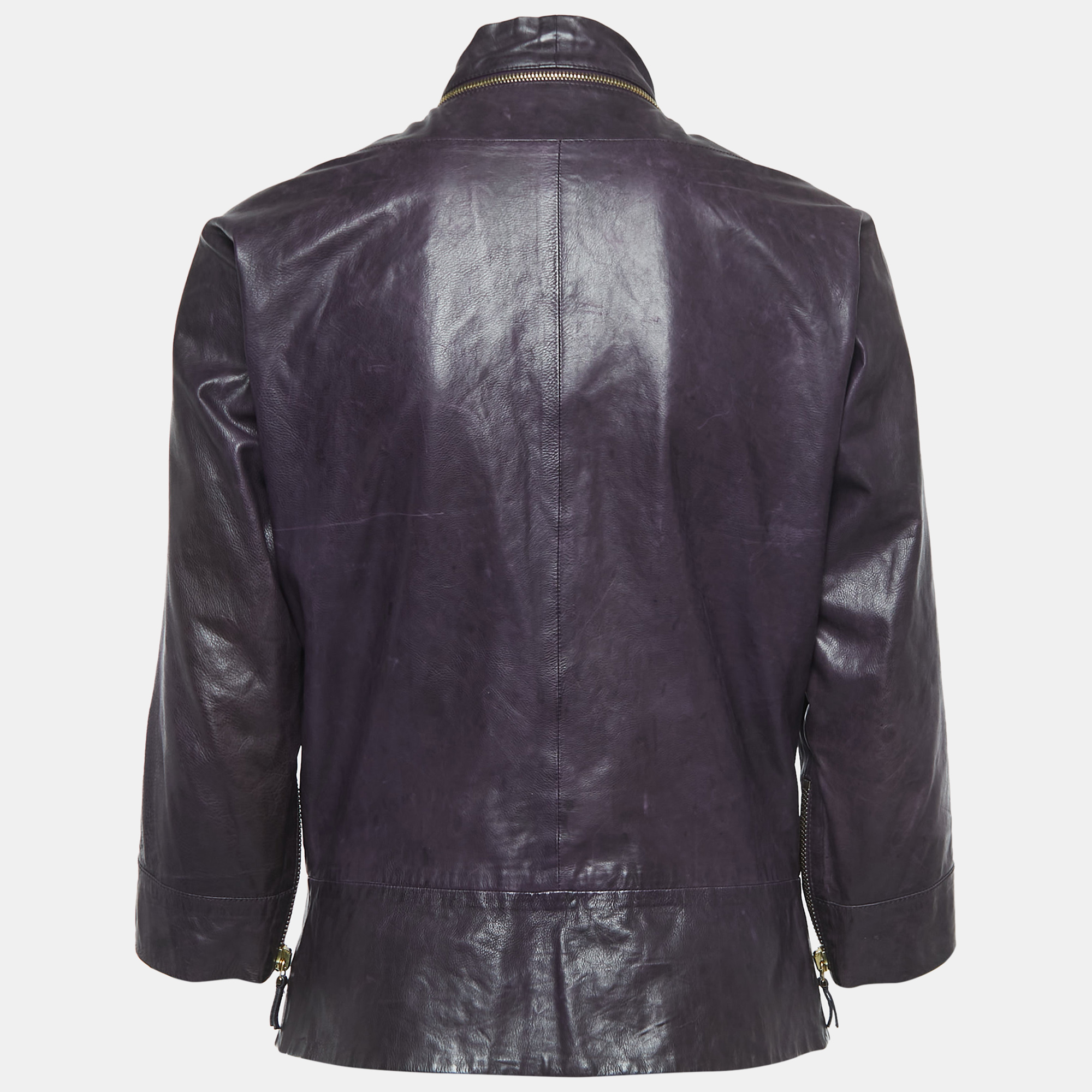 

Gucci Purple Leather Biker Jacket