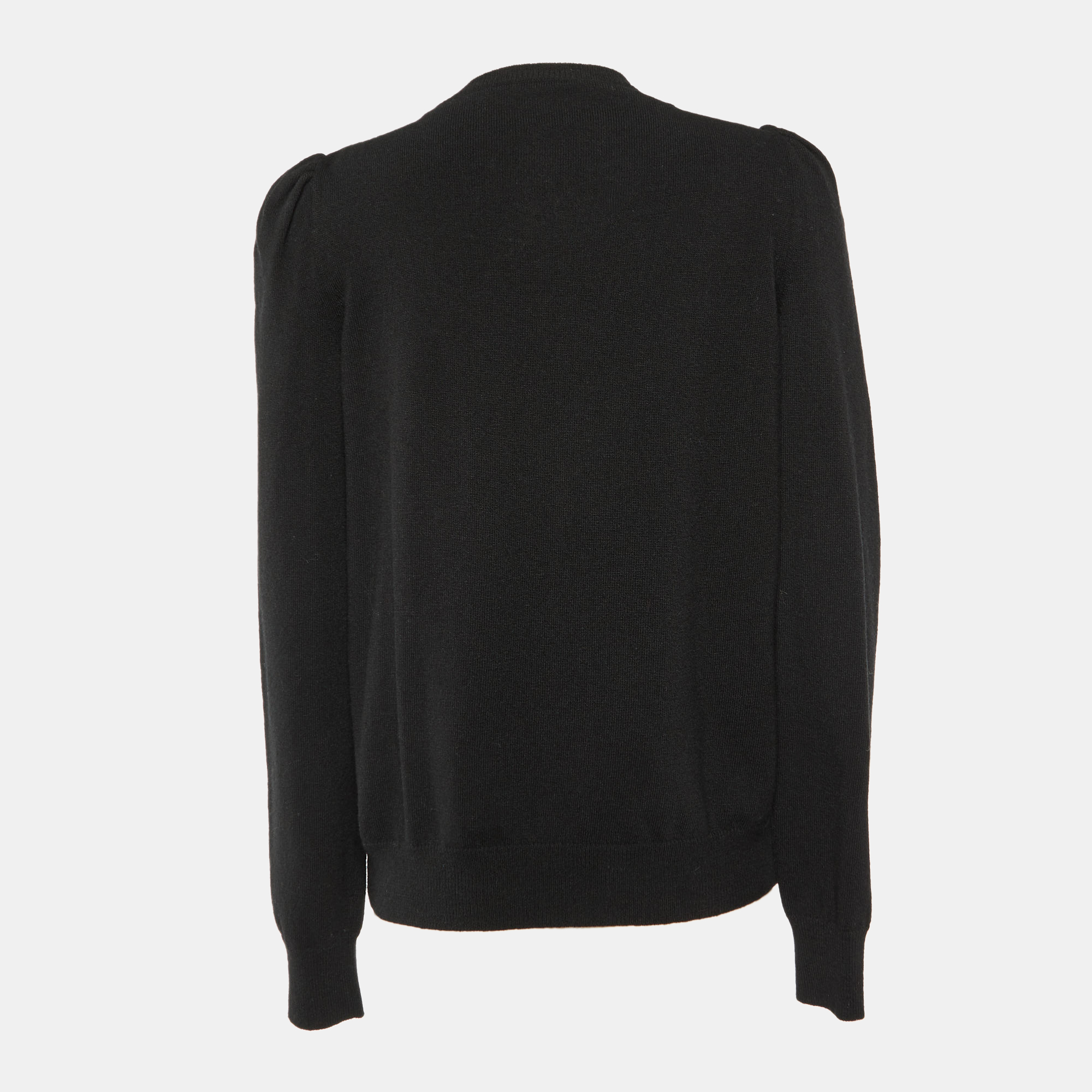 

Gucci Black Wool Embellished Chain Sweater Top