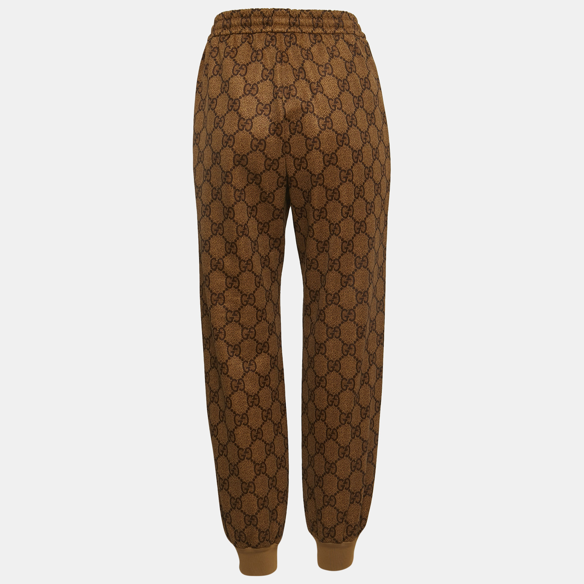 

Gucci Brown Logo Print Knit Drawstring Joggers