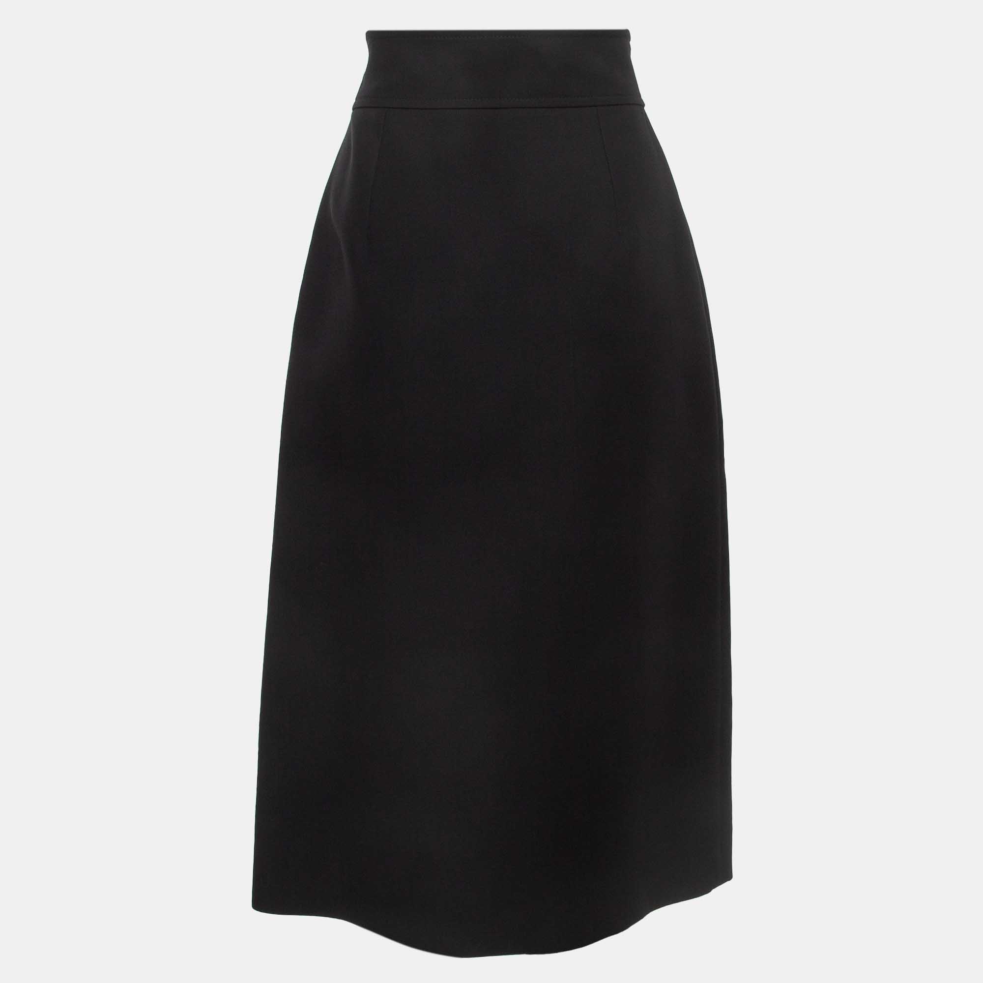 

Gucci Black Wool Blend Midi Skirt