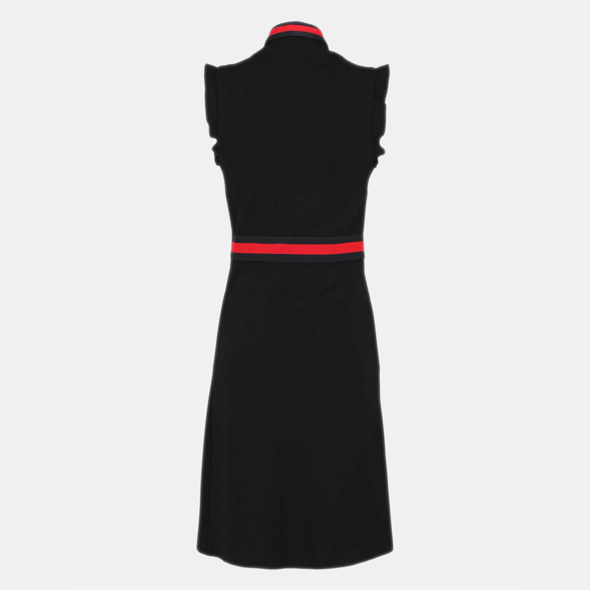 

Gucci Women's Synthetic Fibers Longuette Dress - Black