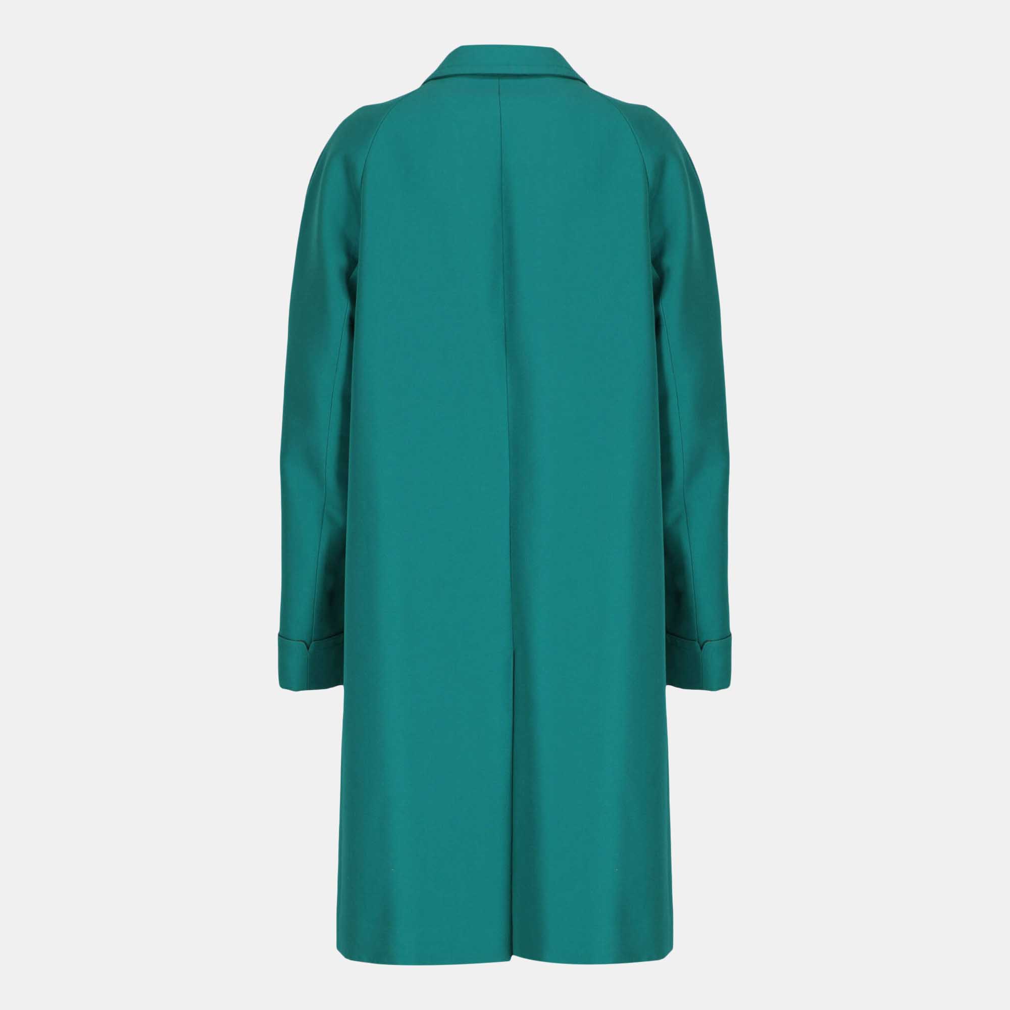

Gucci Women's Silk Single Breasted Coat - Green