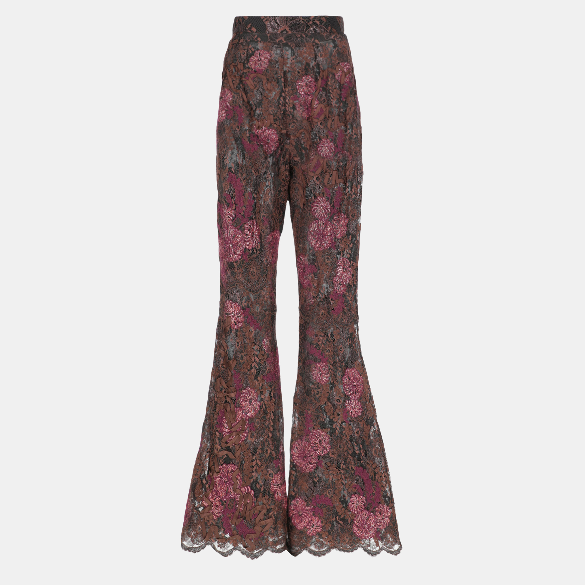 

Gucci Women's Synthetic Fibers Trousers - Brown