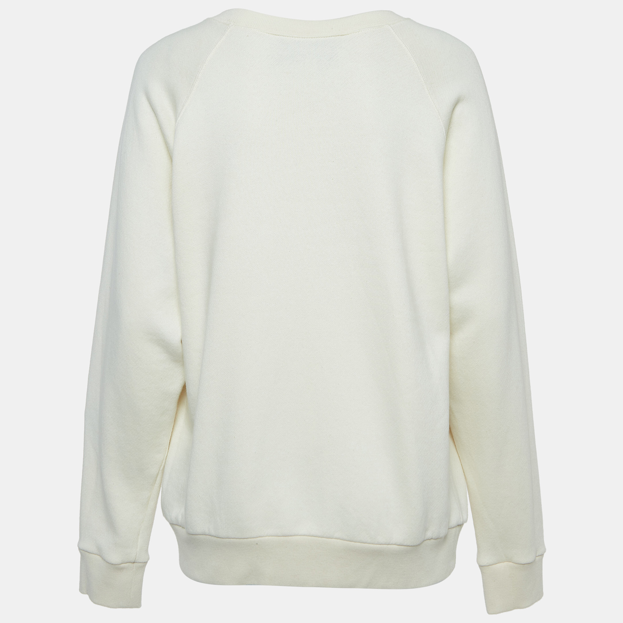 

Gucci Off-White Portrait Printed Cotton Knit Sweatshirt