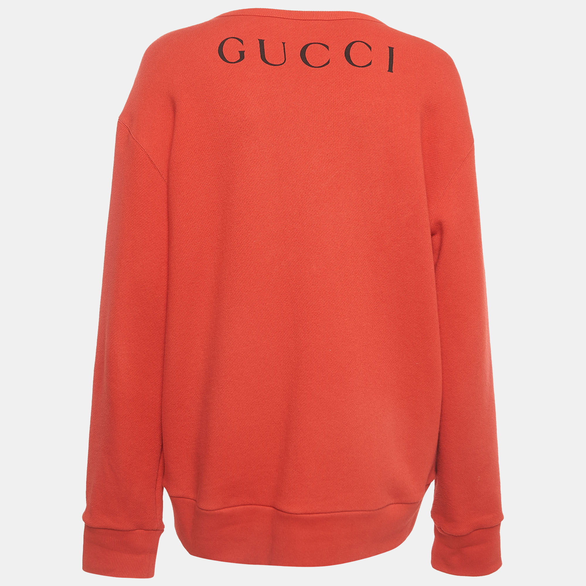 

Gucci Red Snow White Print Cotton Sweatshirt