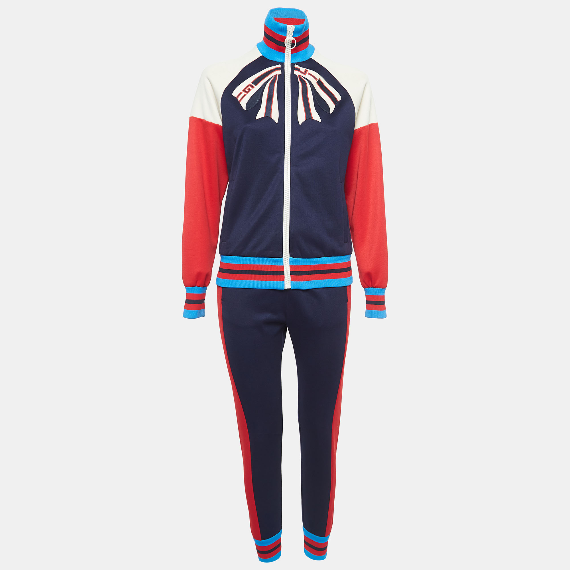 

Gucci Navy Blue/Red Technical Jersey Tracksuit Set
