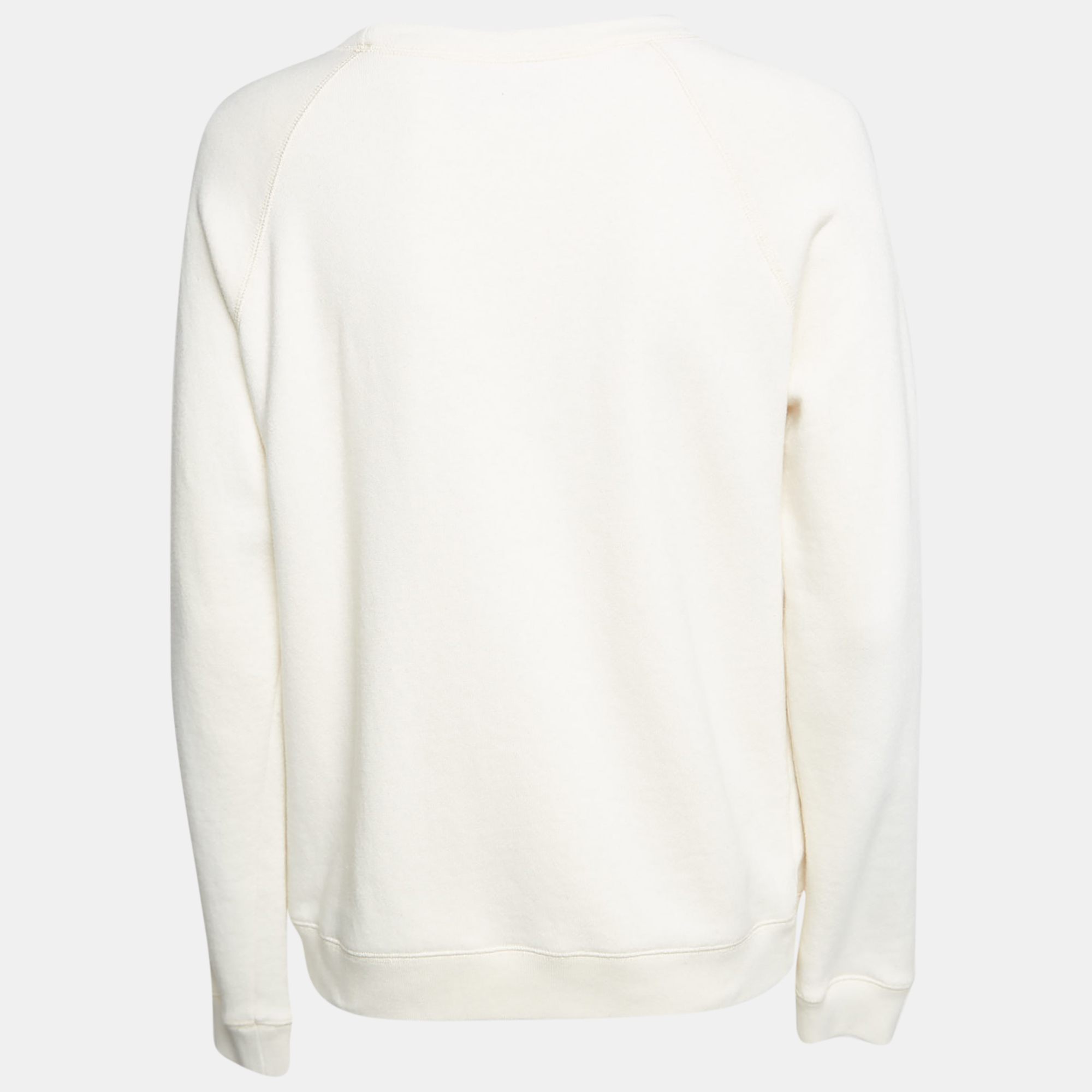 

Gucci Cream GG Print Cotton Crystal Embellished Sweatshirt