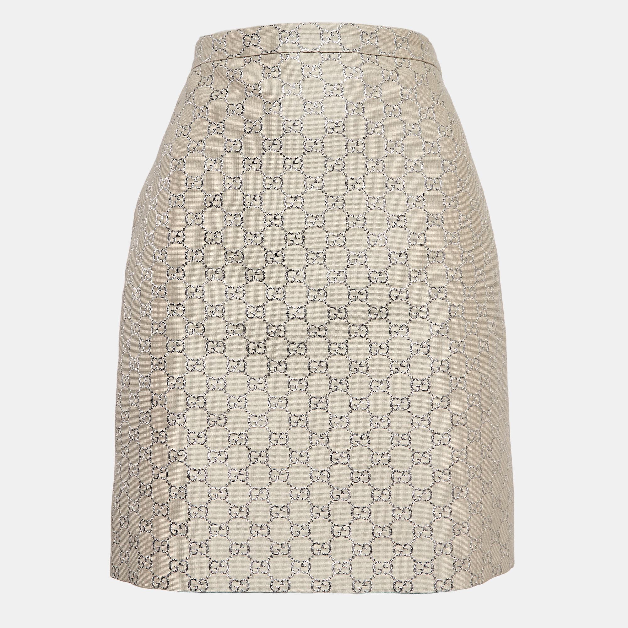 

Gucci Cream GG Jacquard Wool Blend Mini Skirt