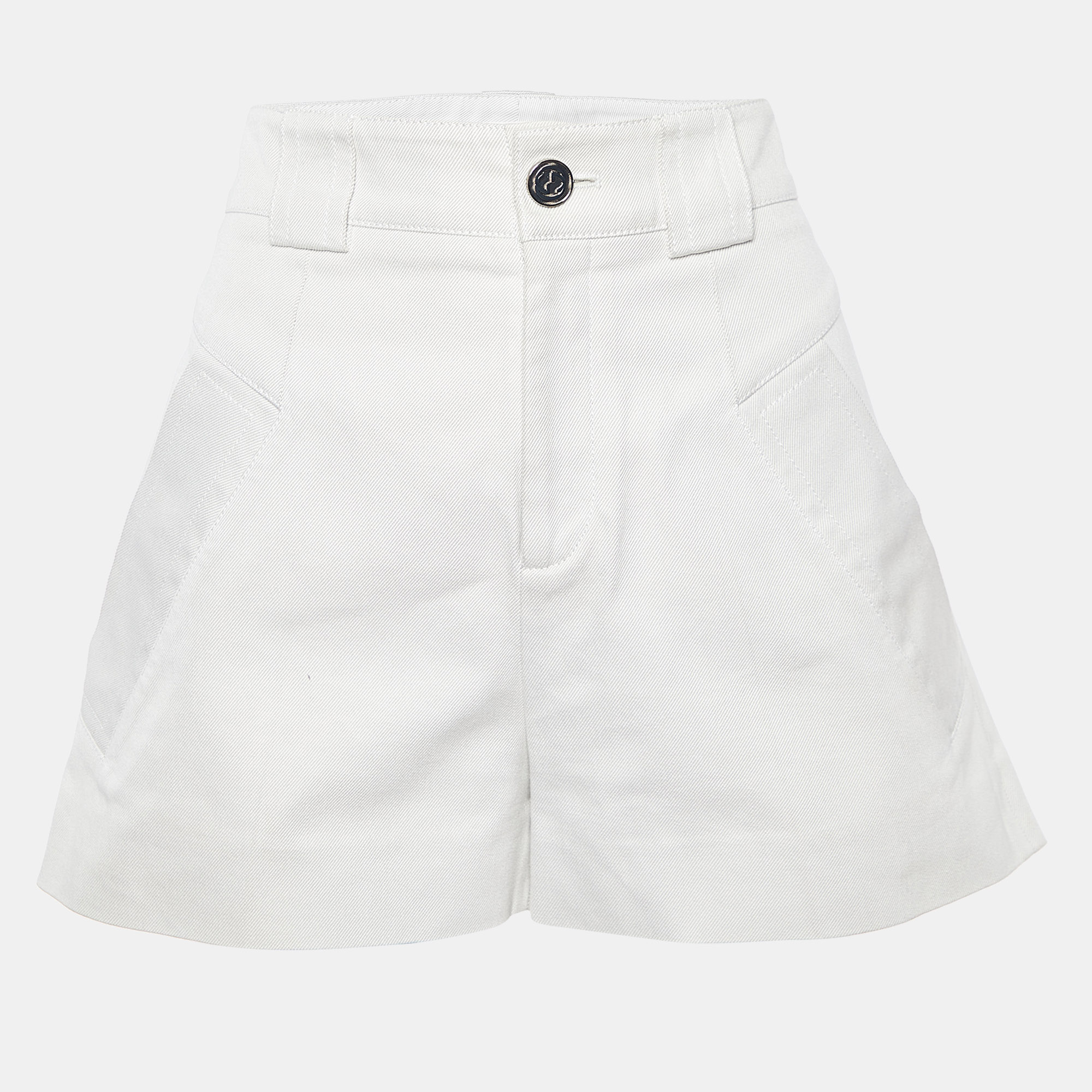 

Gucci Ecru Cotton & Silk Shorts M, Grey