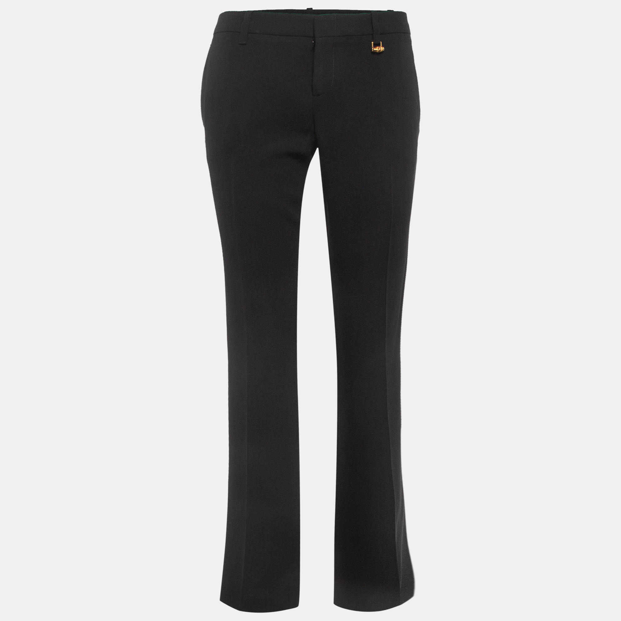 

Gucci Black Crepe Flared Trousers