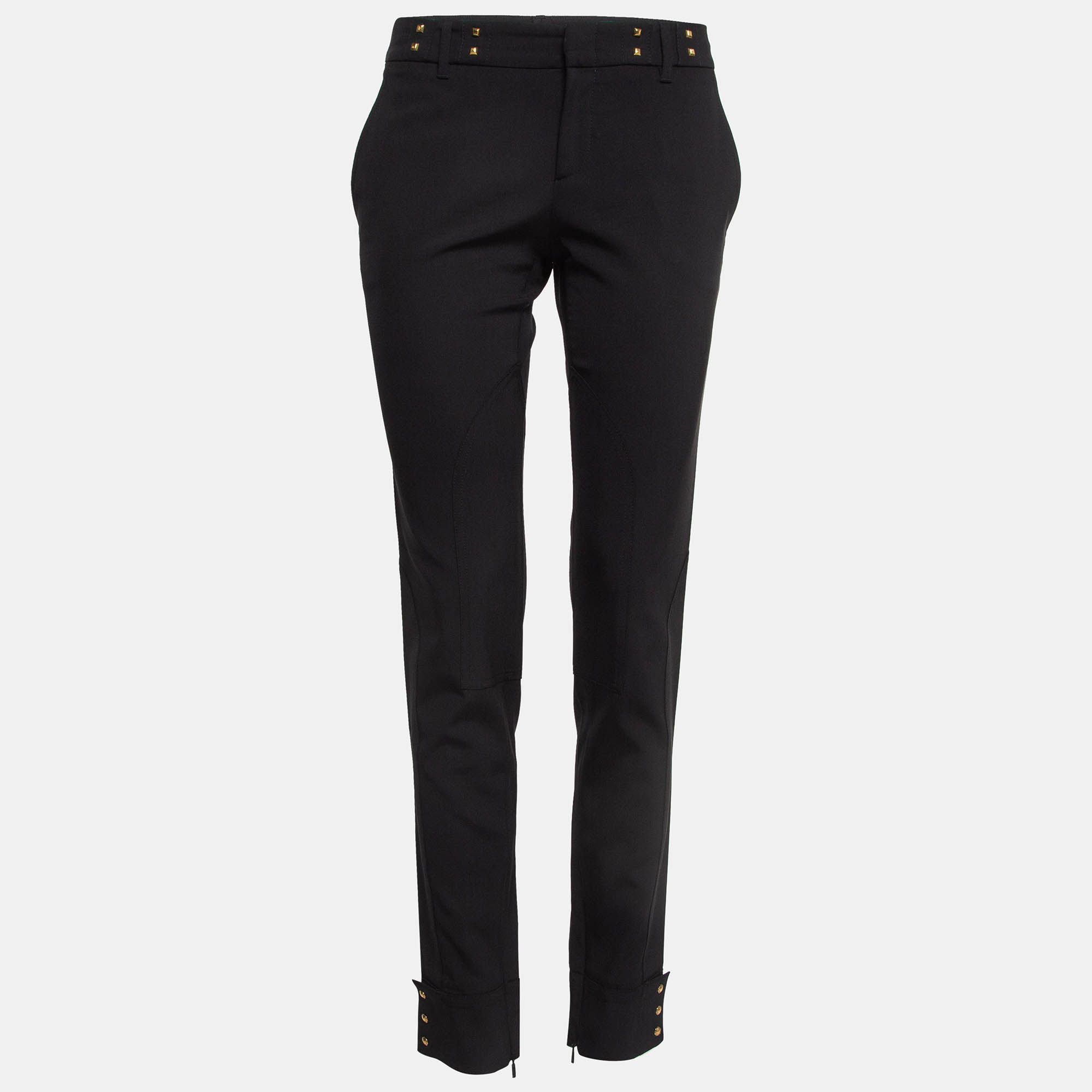 

Gucci Black Studded Jersey Trousers M