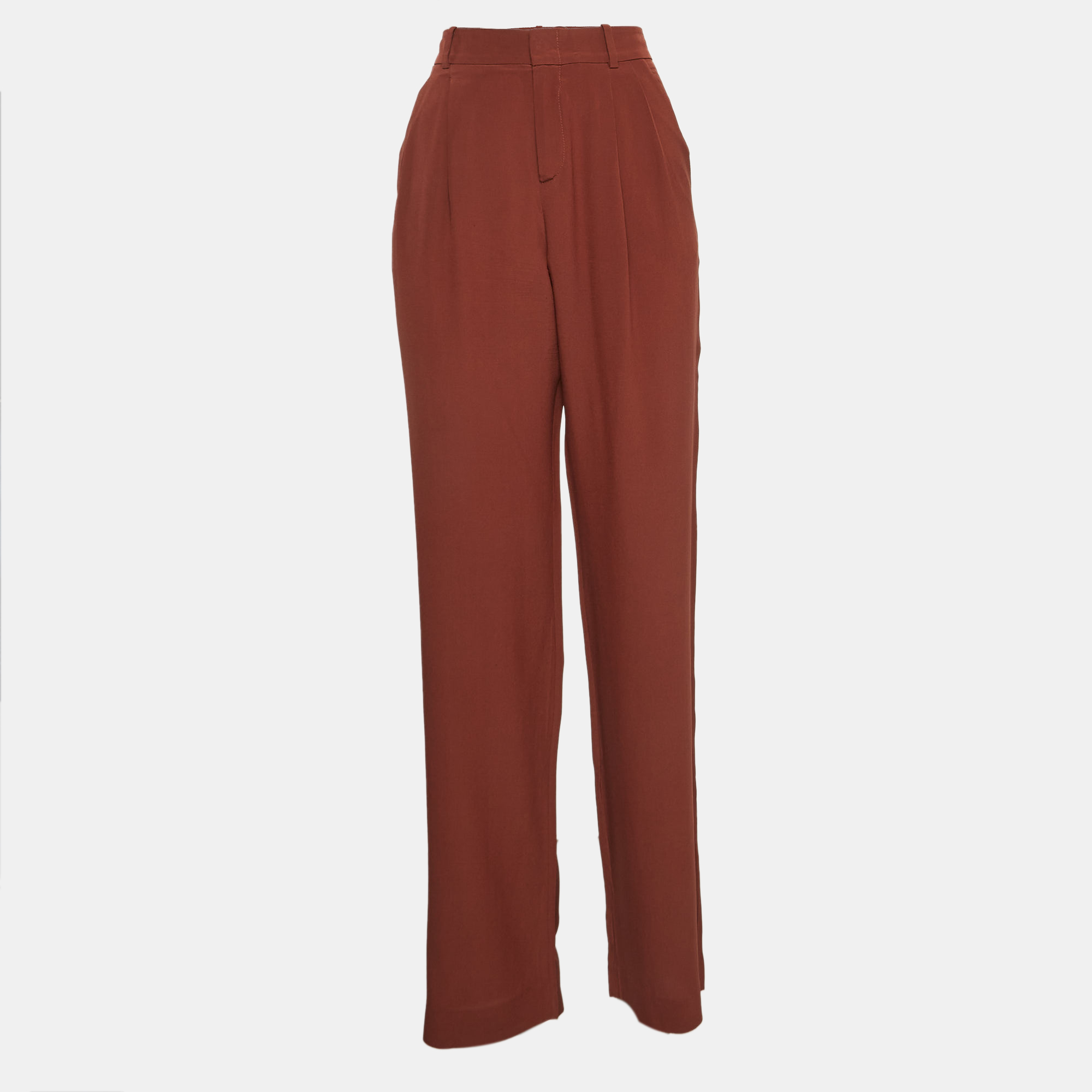 

Gucci Brown Silk Tapered Trousers S