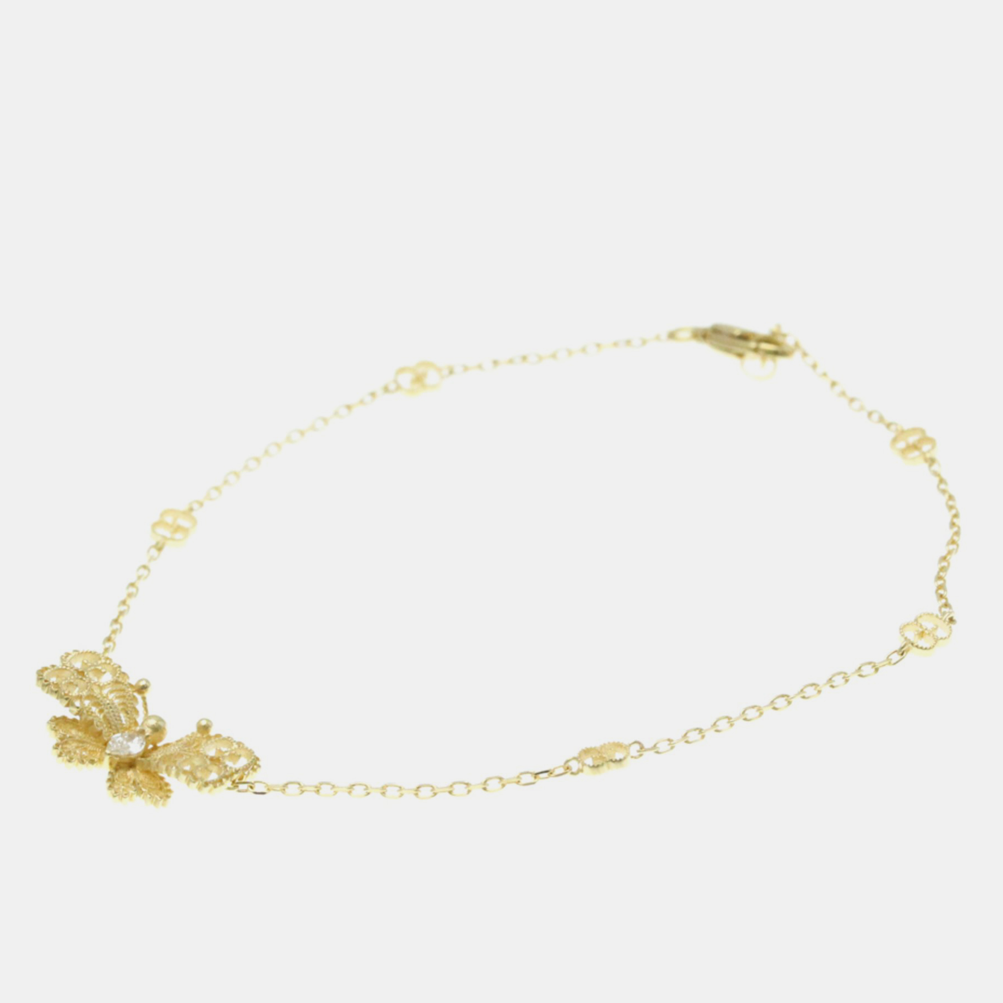 

Gucci 18K Yellow Gold Diamond Butterfly Diamond Bracelet