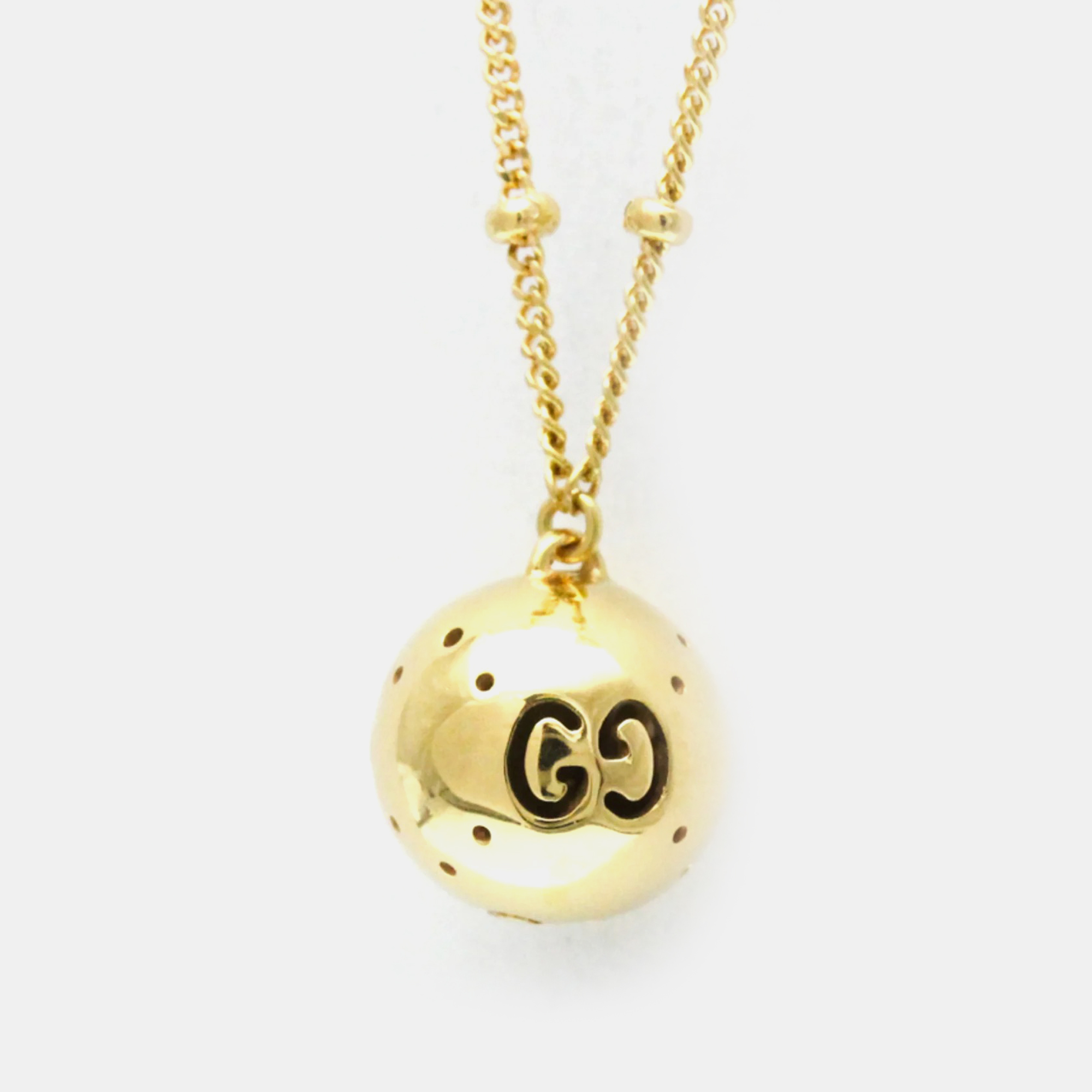 

Gucci Icon Ball Necklace Yellow Gold 18K No Stone Pendant Necklace Gold