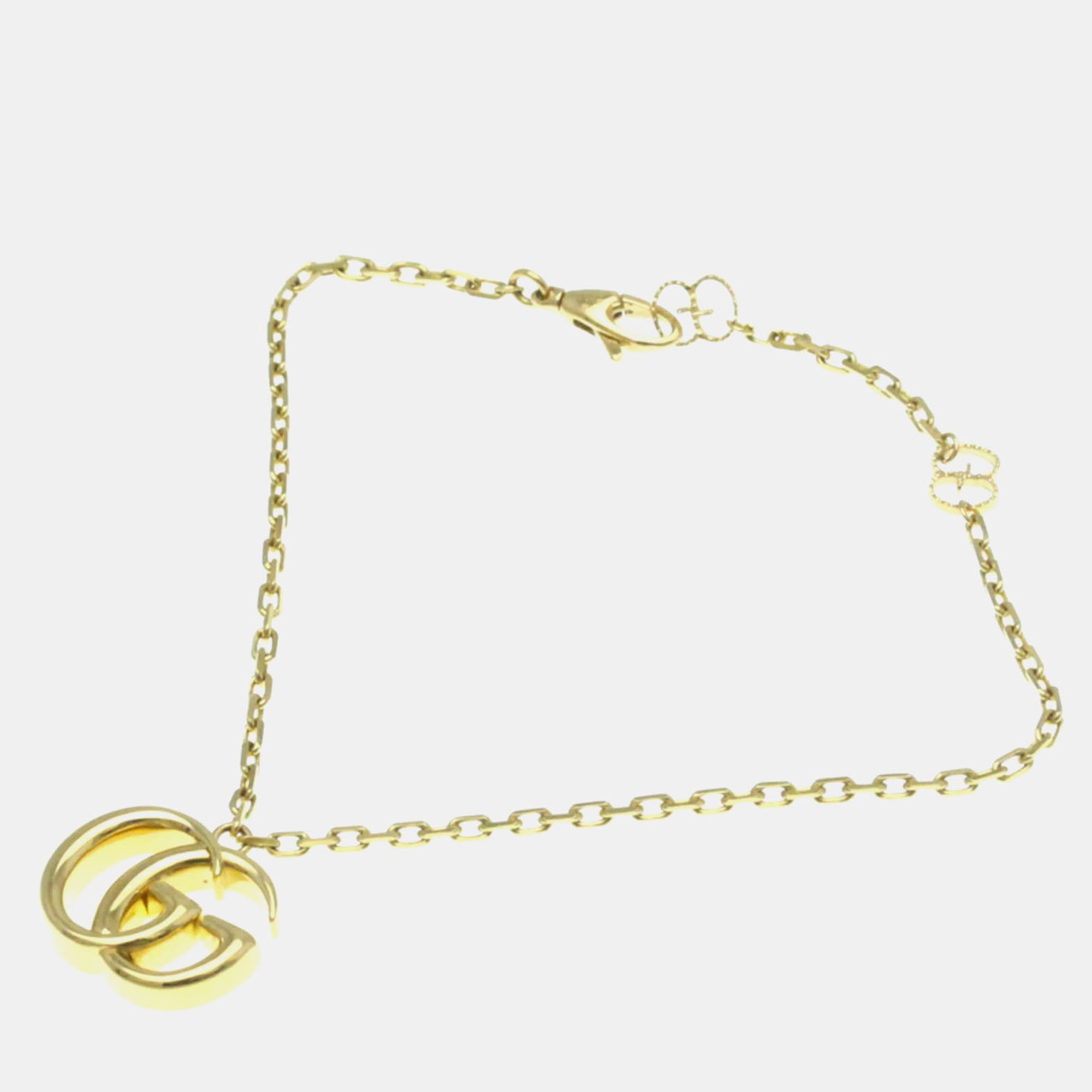 

Gucci GG Marmont Bracelet Yellow Gold 18K No Stone Charm Bracelet Gold