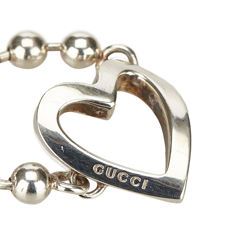 

Gucci Sterling Silver Heart Cutout Ring