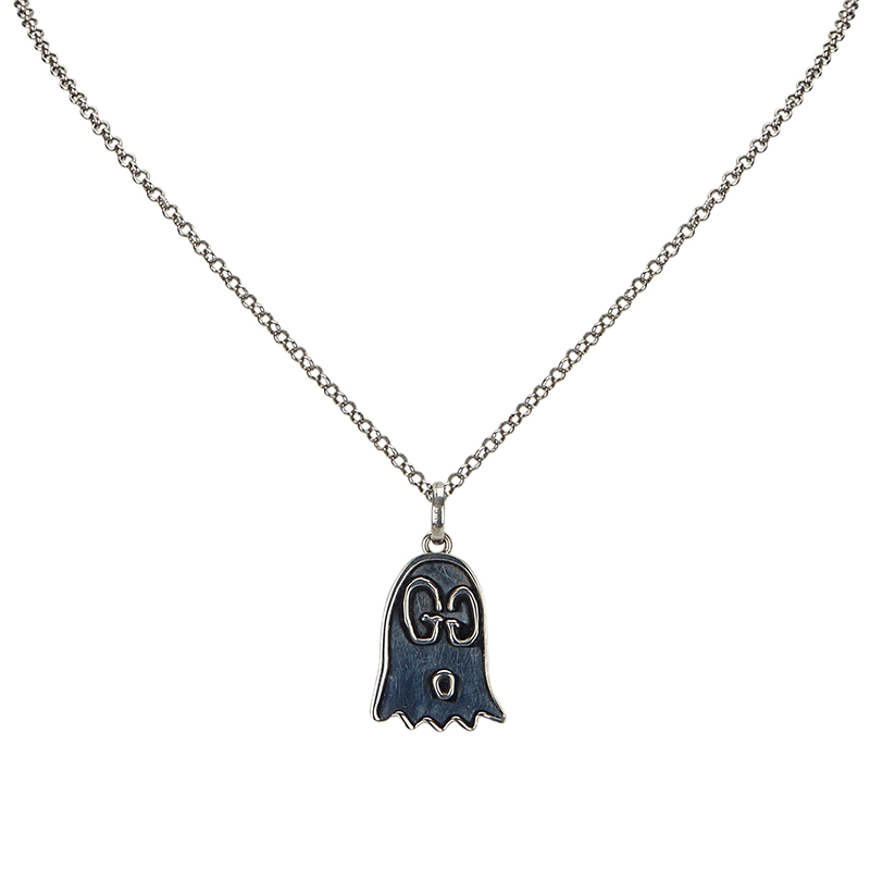 

Gucci Silver Tone Ghost Pendant Necklace