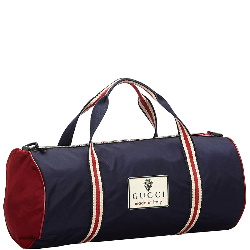 

Gucci Blue Nylon Duffel Bag