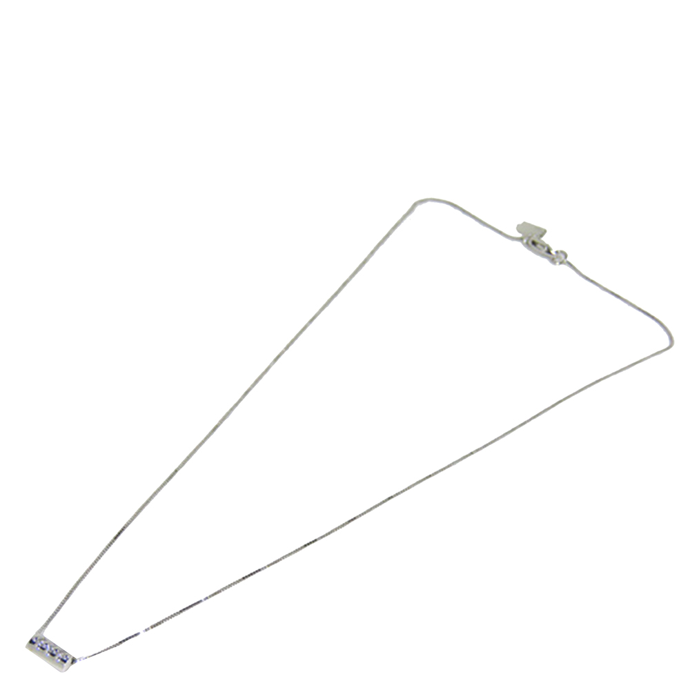 

Gucci Diamante 18K White Gold Diamond Pendant Necklace