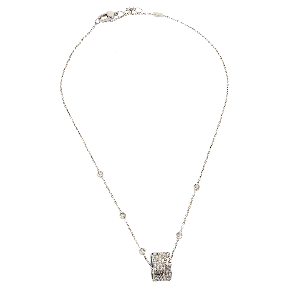 

Gucci Icon Stardust Diamond 18K White Gold Pendant Necklace